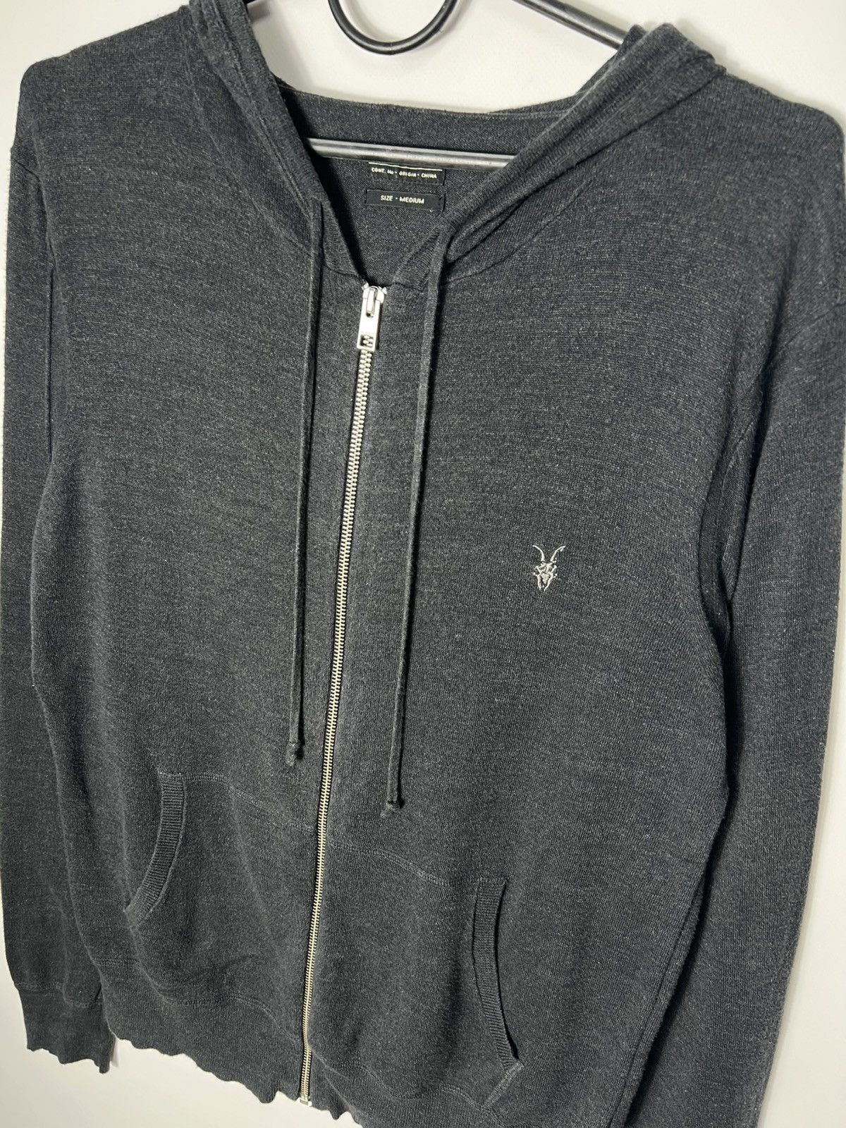 Allsaints Vintage streetwear y2k avant gard opium Allsaints Zip Hoodie Size US M / EU 48-50 / 2 - 2 Thumbnail