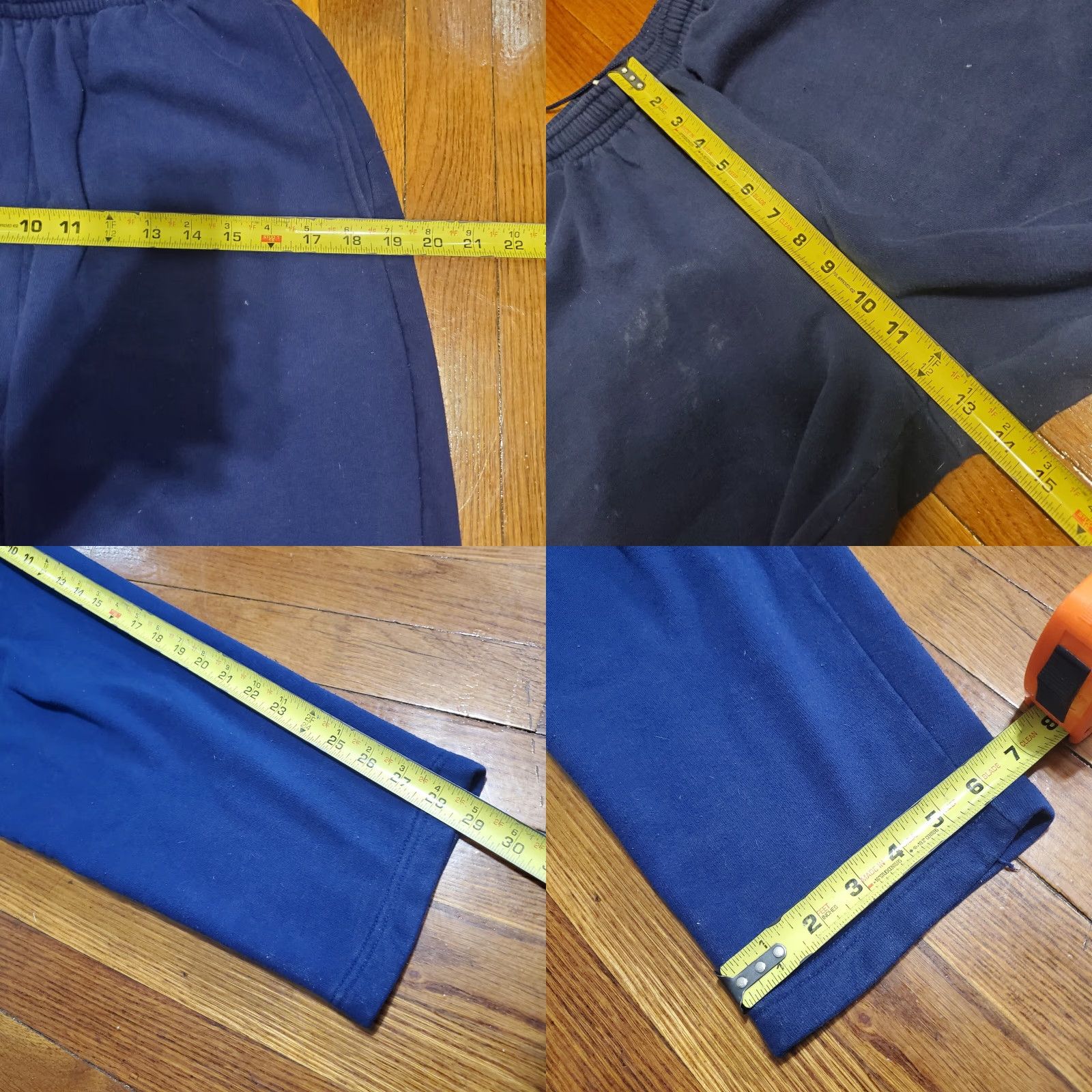 Nike VINTAGE Nike Sweatpants Mens M Navy Blue Embroidered Tapered Elastic Swoosh 90s Comfort Pockets Workout Pants Casual Size US 31 - 8 Thumbnail