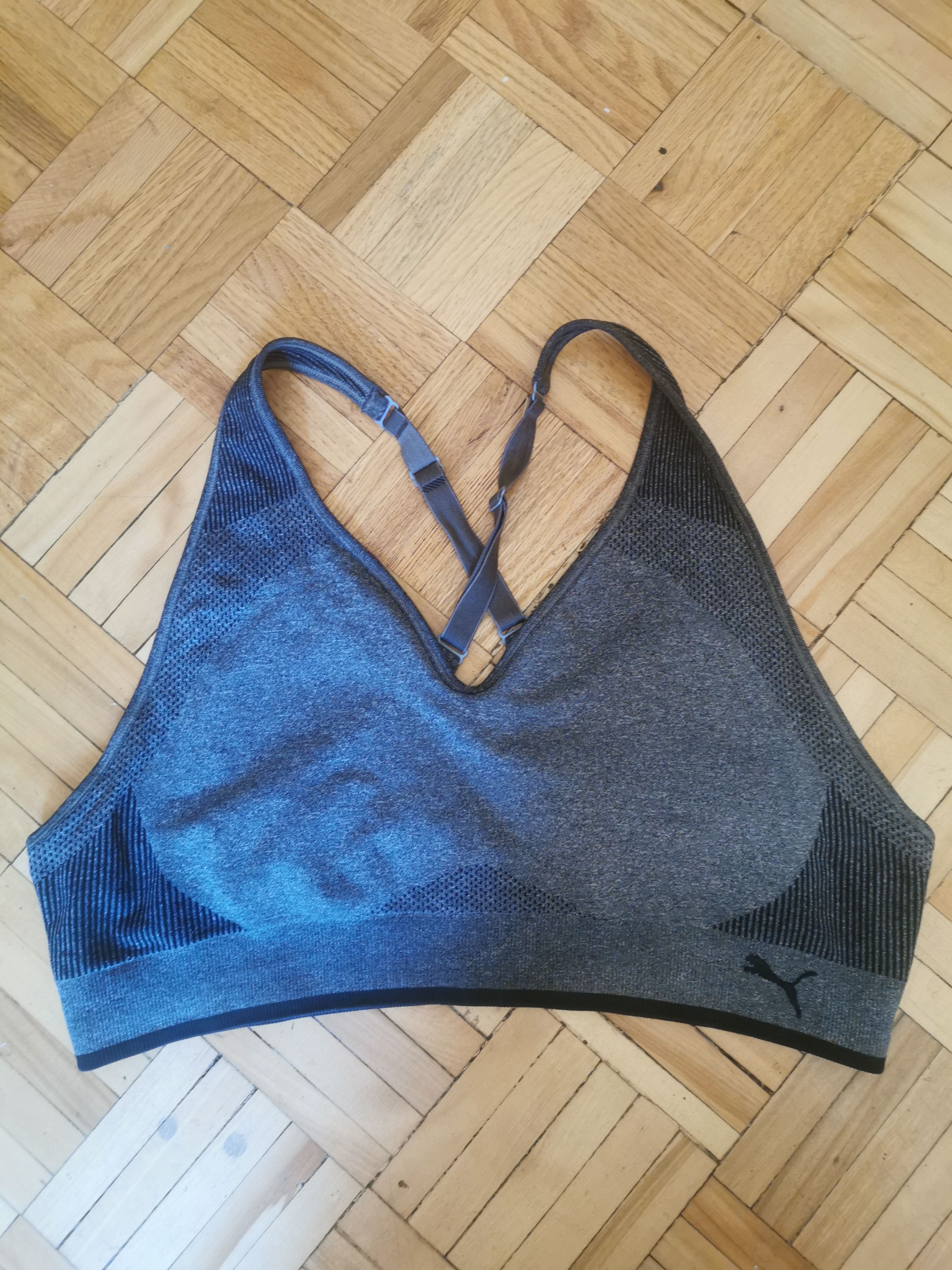 Puma Puma speckled grey black sports bra Size XL / US 12-14 / IT 48-50 - 1 Thumbnail
