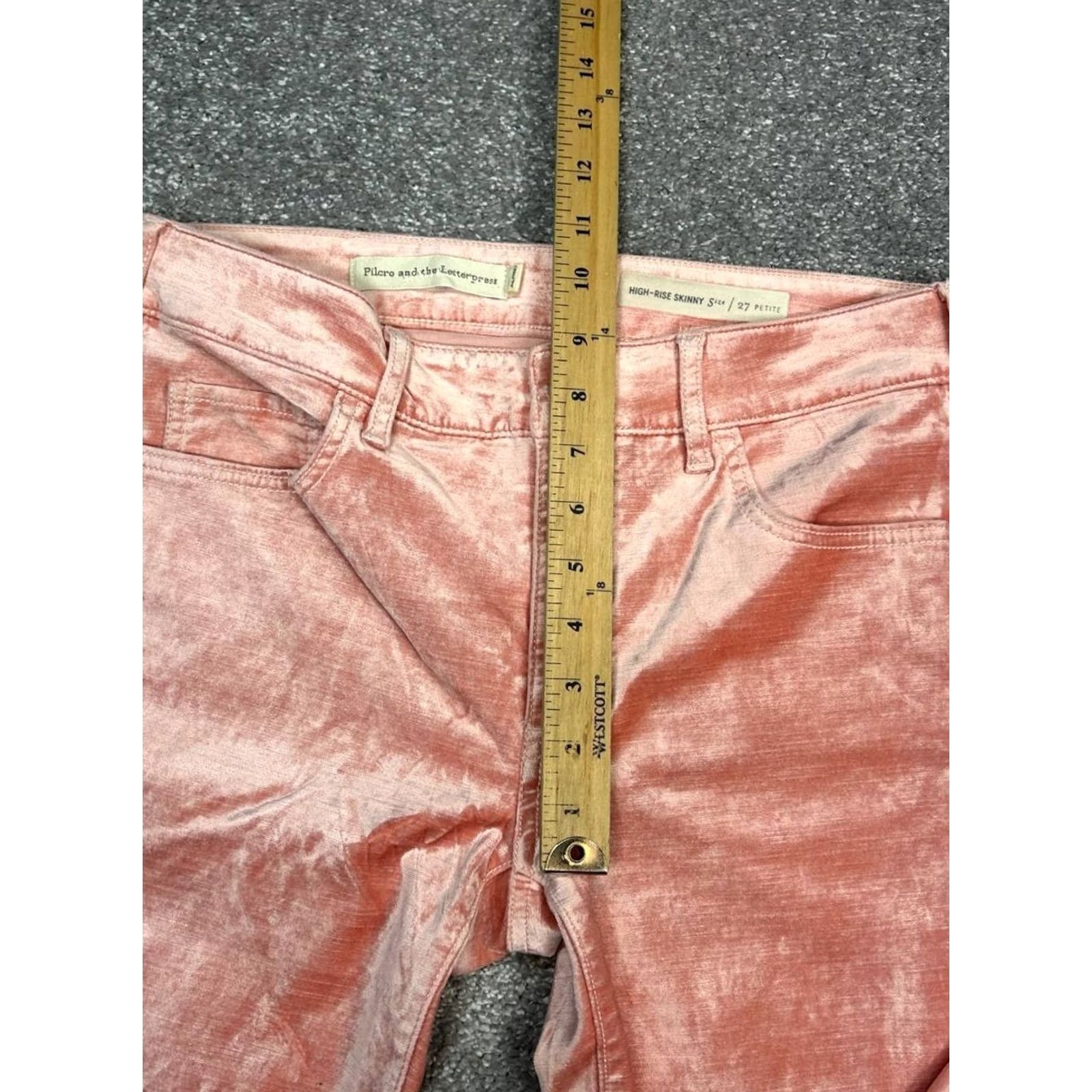 Vintage Pilcro Jeans Womens 27P Skinny City Preppy 30x26 Pink Cotton Spandex Denim 5-Pocket 27P Regular Jeans Ladies Mens? Size 30" / US 8 / IT 44 - 4 Thumbnail