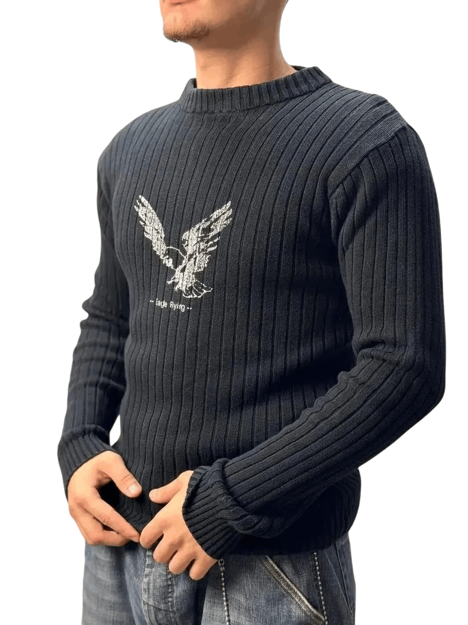 14th Addiction Vintage Y2K Distressed Striped Sweater Faded knit Y2K Effect Size US M / EU 48-50 / 2 - 6 Thumbnail