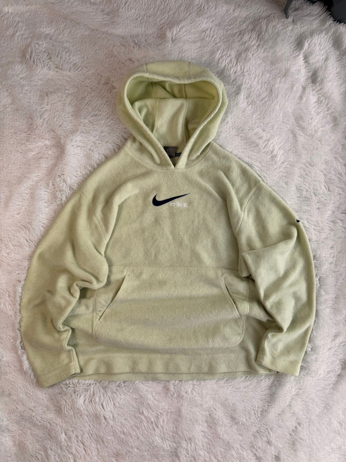 Pre-owned Nike X Vintage Nike Vintage Center Logo Oversize Boxy Hoodie In Green