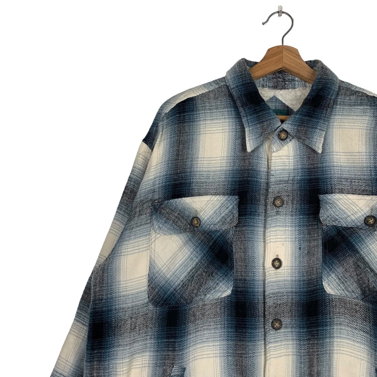Japanese Brand BAYLEAF Shadow Plaid Checked Tartan Sherpa Jacket #0066-C4 Size US L / EU 52-54 / 3 - 7 Thumbnail