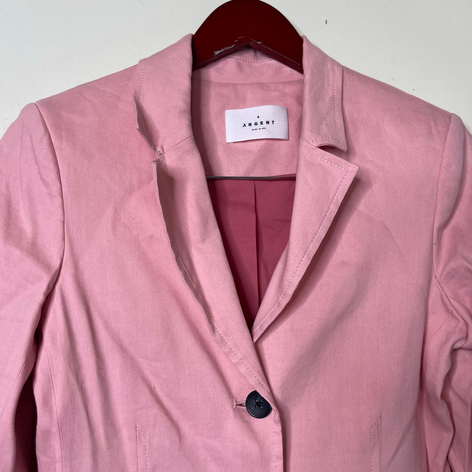 Other Argent pink 2 button closure linen blend blazer sz 4 Size S / US 4 / IT 40 - 4 Thumbnail