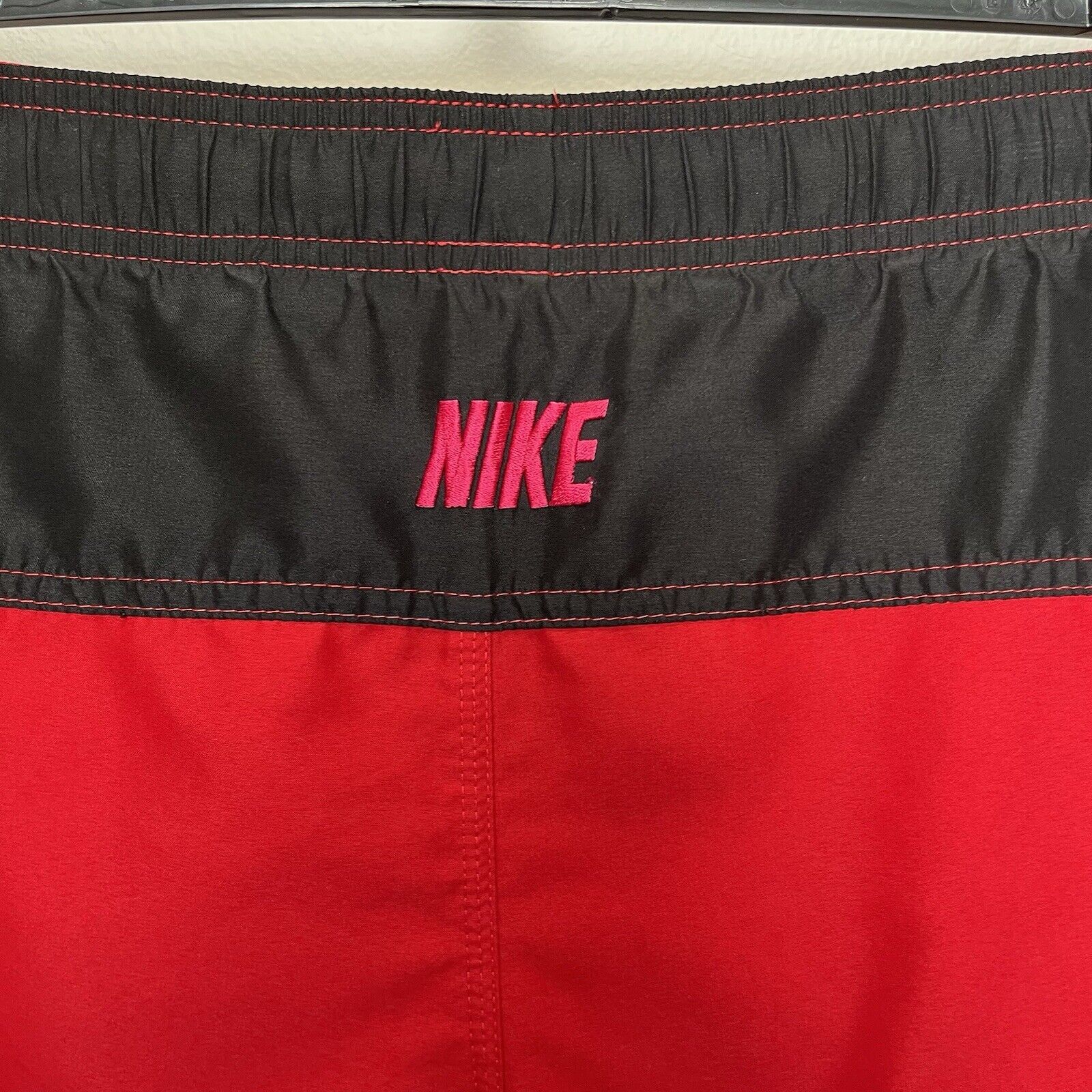 Nike Nike | Vintage Swim Trunks Spellout Black Red Shorts large Size US 36 / EU 52 - 5 Thumbnail