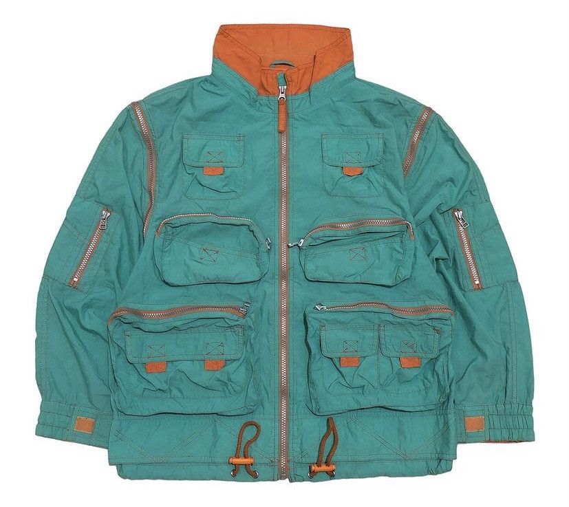image of General Research x Hysteric Glamour Japanese Tactical Jacket 2In1 Multipocket in Stripe (Size Large