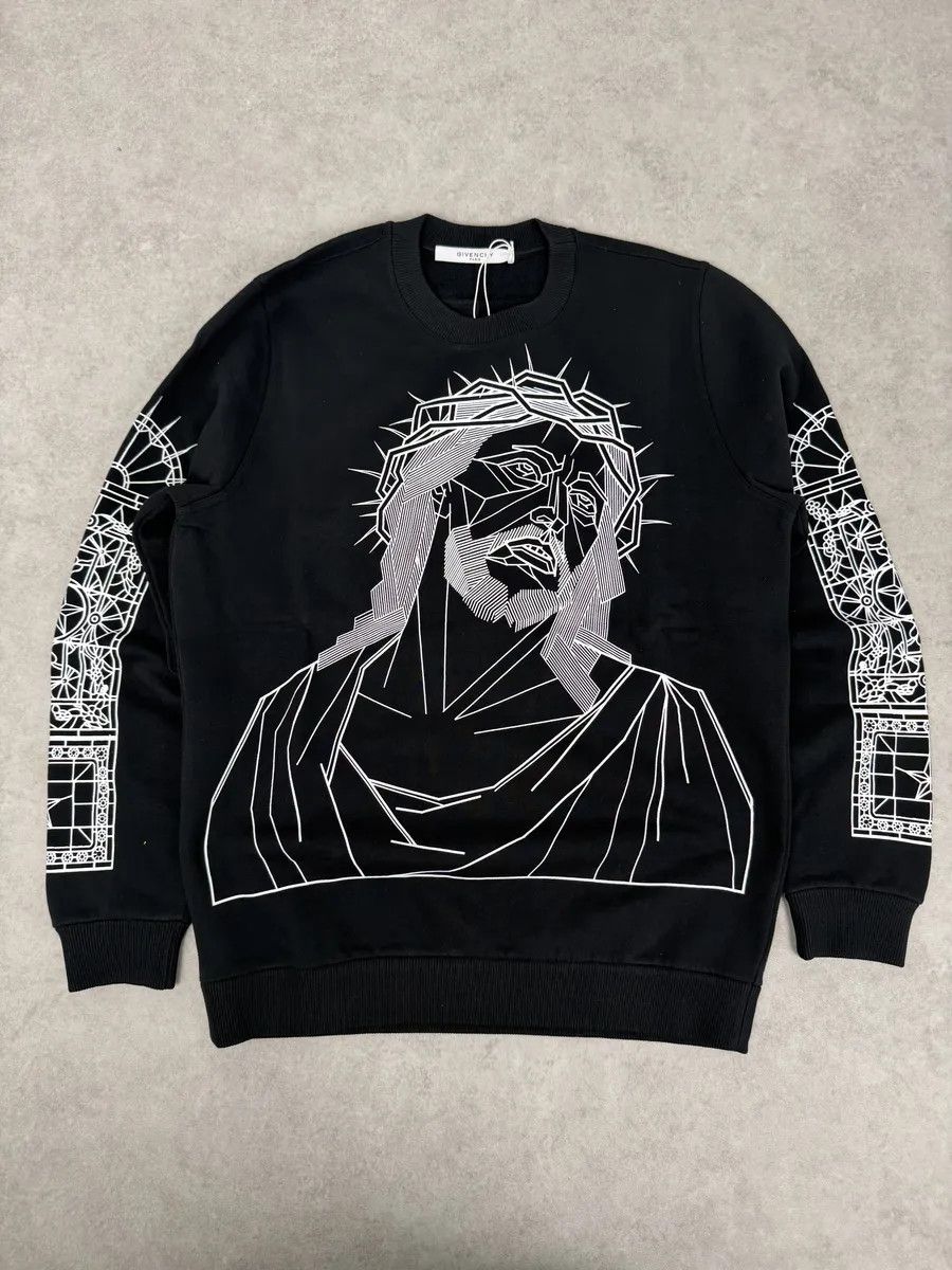 Givenchy AW2016 Givenchy Black Barbed Wire Jesus Print Sweatshirt Size US S / EU 44-46 / 1 - 6 Thumbnail