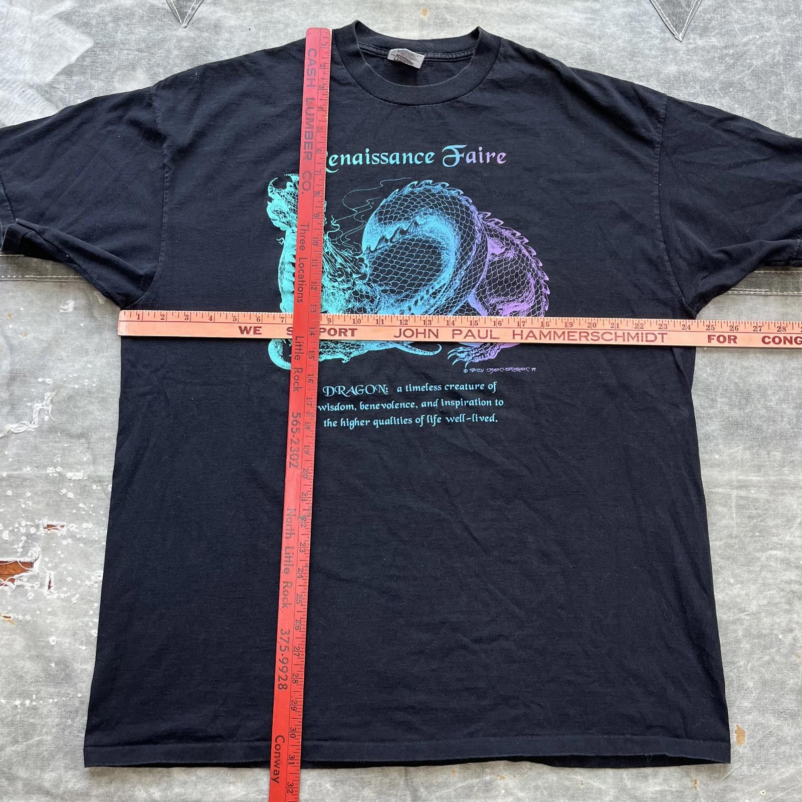 Vintage Vintage Nancy Chien Eriksen Dragon Art Renaissance Faire Tee Size US XXL / EU 58 / 5 - 2 Thumbnail