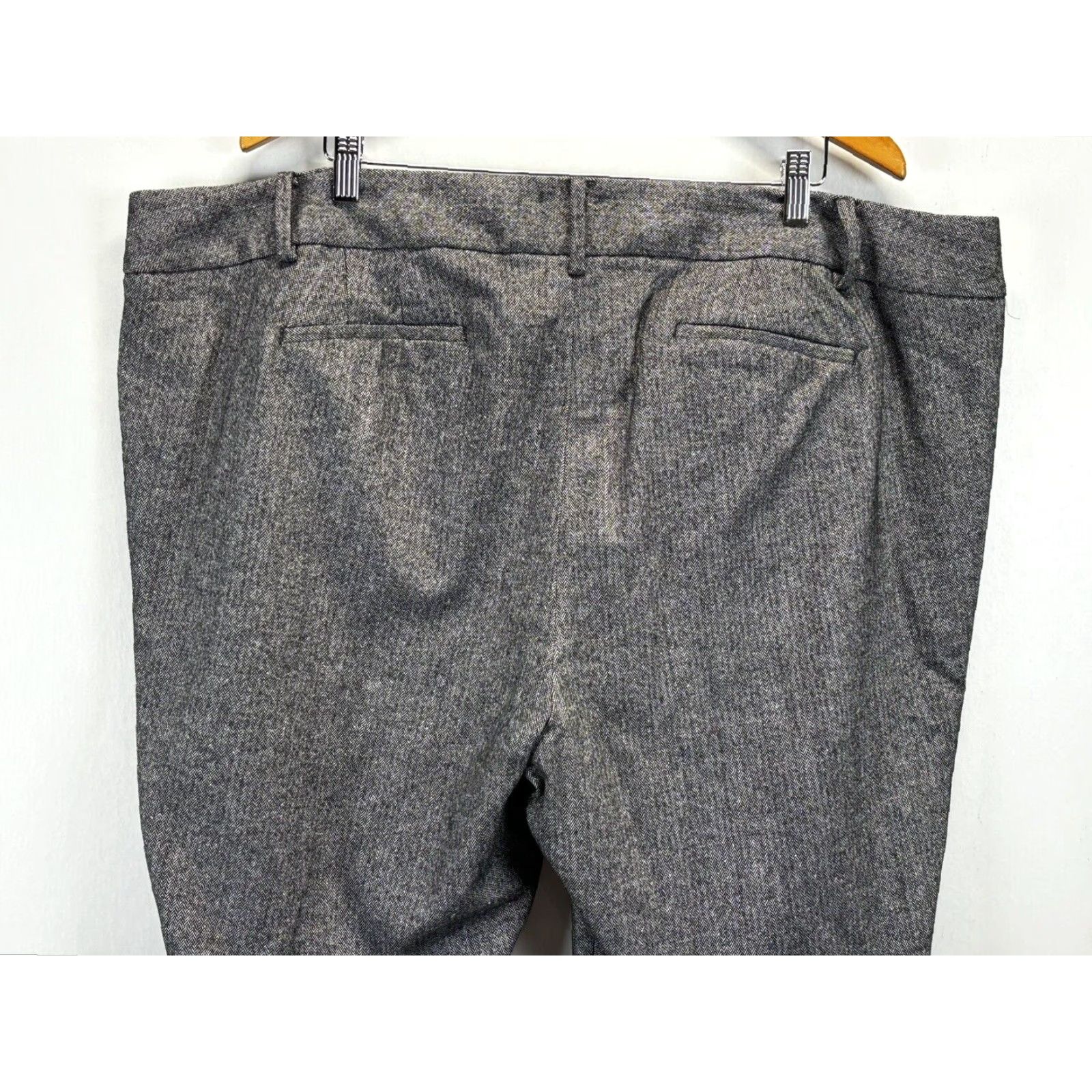 Talbots VINTAGE? No, Talbots Dress Pants Grey Herringbone 24W Plus Women Pants Straight Leg-Plus Size Viscose Blend Lined Size 42" / US 20 - 4 Thumbnail