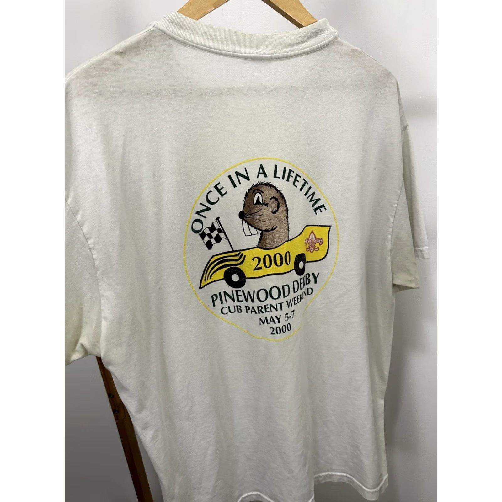 Vintage VINTAGE BSA Pinewood Derby T-Shirt XL WIP Workwear Burnout Worn Thin Distressed Grunge Mens Size US XL / EU 56 / 4 - 3 Thumbnail