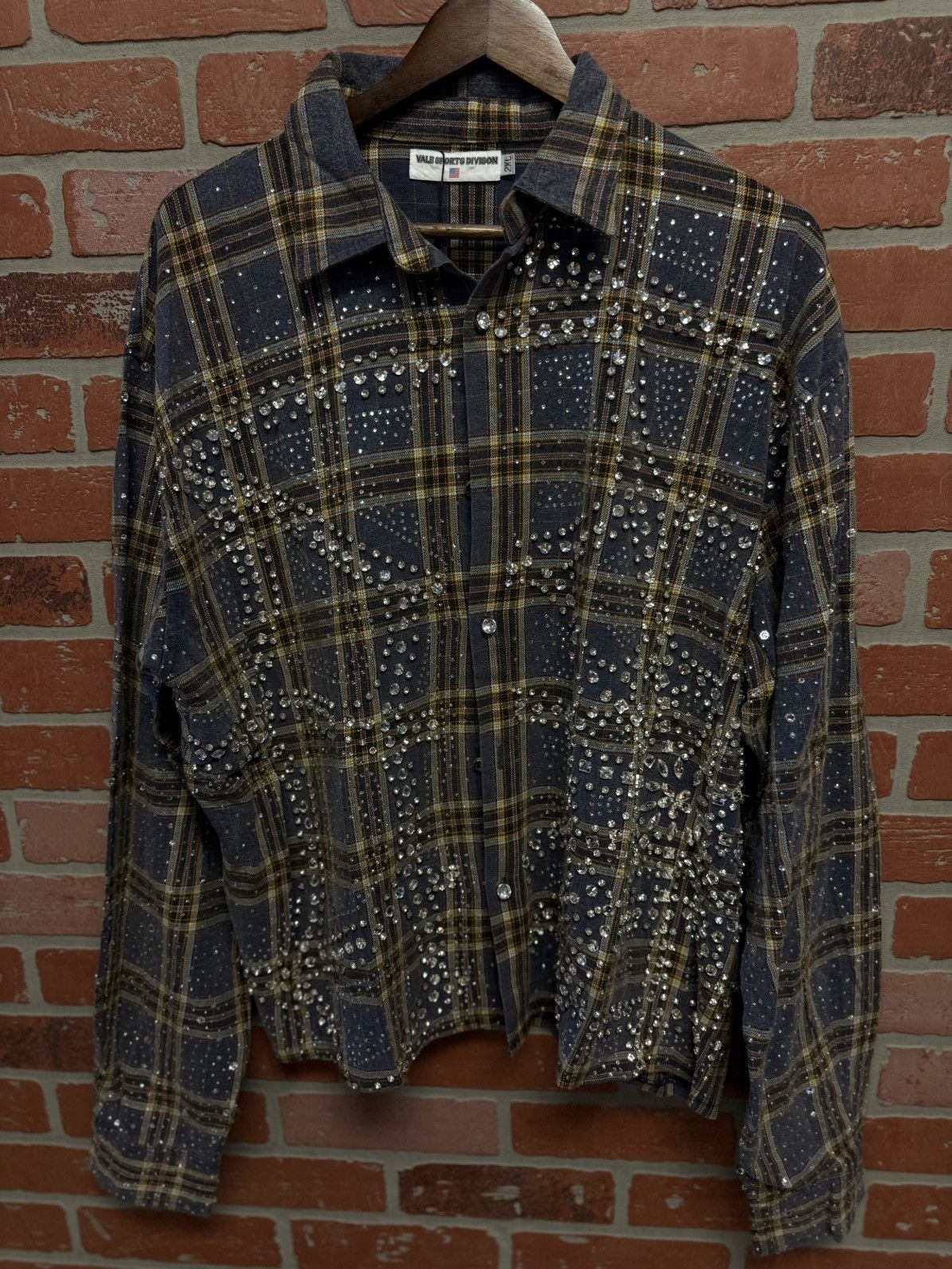 Vale Valley Crystal Flannel Long Sleeve Stones Size XXL (NEW) 💎 Size US XXL / EU 58 / 5 - 3 Thumbnail