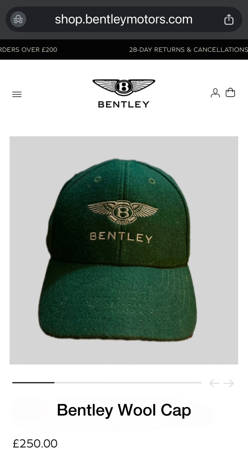 Bentley Bentley Wool Green Cap Size ONE SIZE - 1 Thumbnail