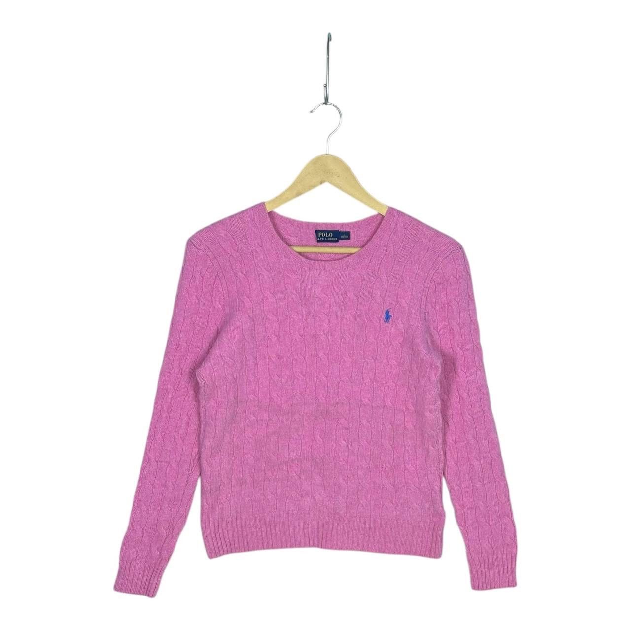 Polo Ralph Lauren Polo Ralph Lauren Pink Cable Knit Wool Cashmere Sweater L Size L / US 10 / IT 46 - 1 Thumbnail
