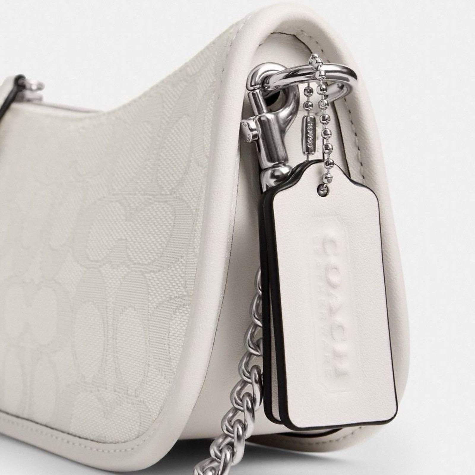 Coach NWT Coach Signature Swinger 20 Silver/Cloud Chalk can77 Size ONE SIZE - 8 Thumbnail
