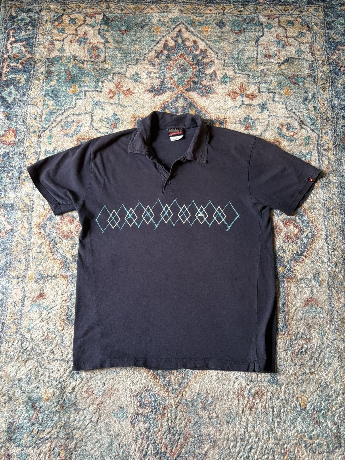 Quiksilver Vintage Quiksilver Diamonds Polo Shirt Large Size US L / EU 52-54 / 3 - 1 Thumbnail