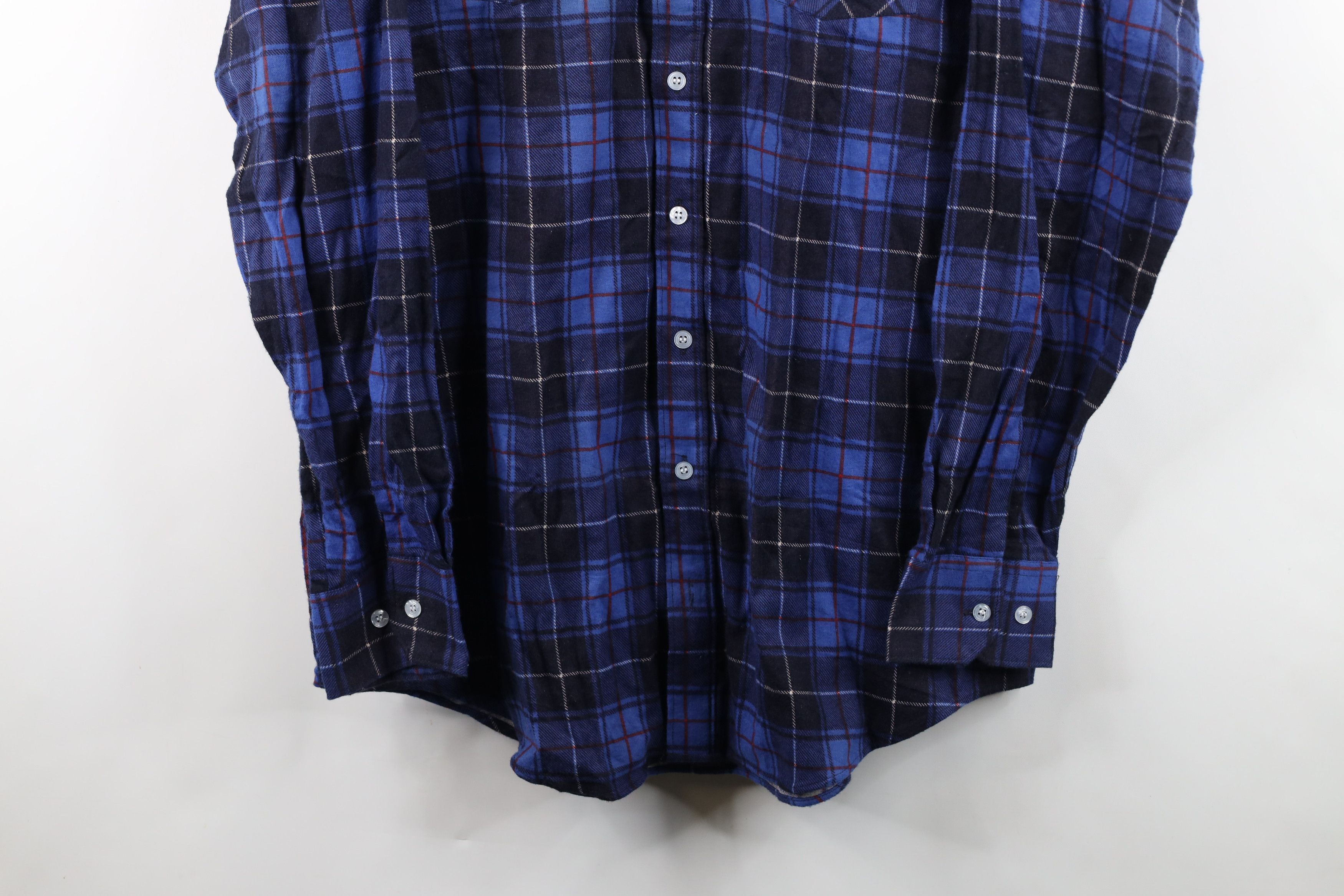 Vintage Deadstock Vintage 70s Streetwear Flannel Button Shirt Plaid Size US L / EU 52-54 / 3 - 3 Thumbnail