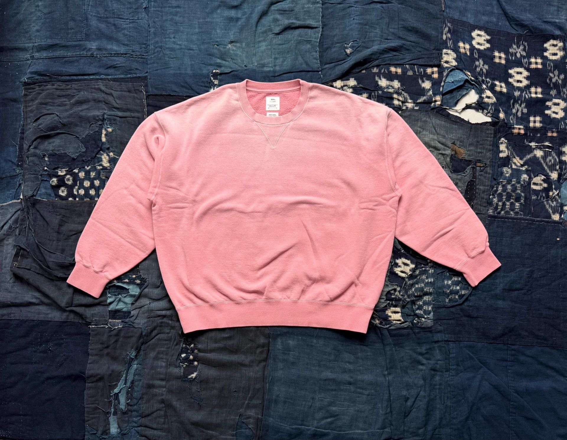 VISVIM 26SS AMPLUS L/S SWEAT DISTRESSED PINK