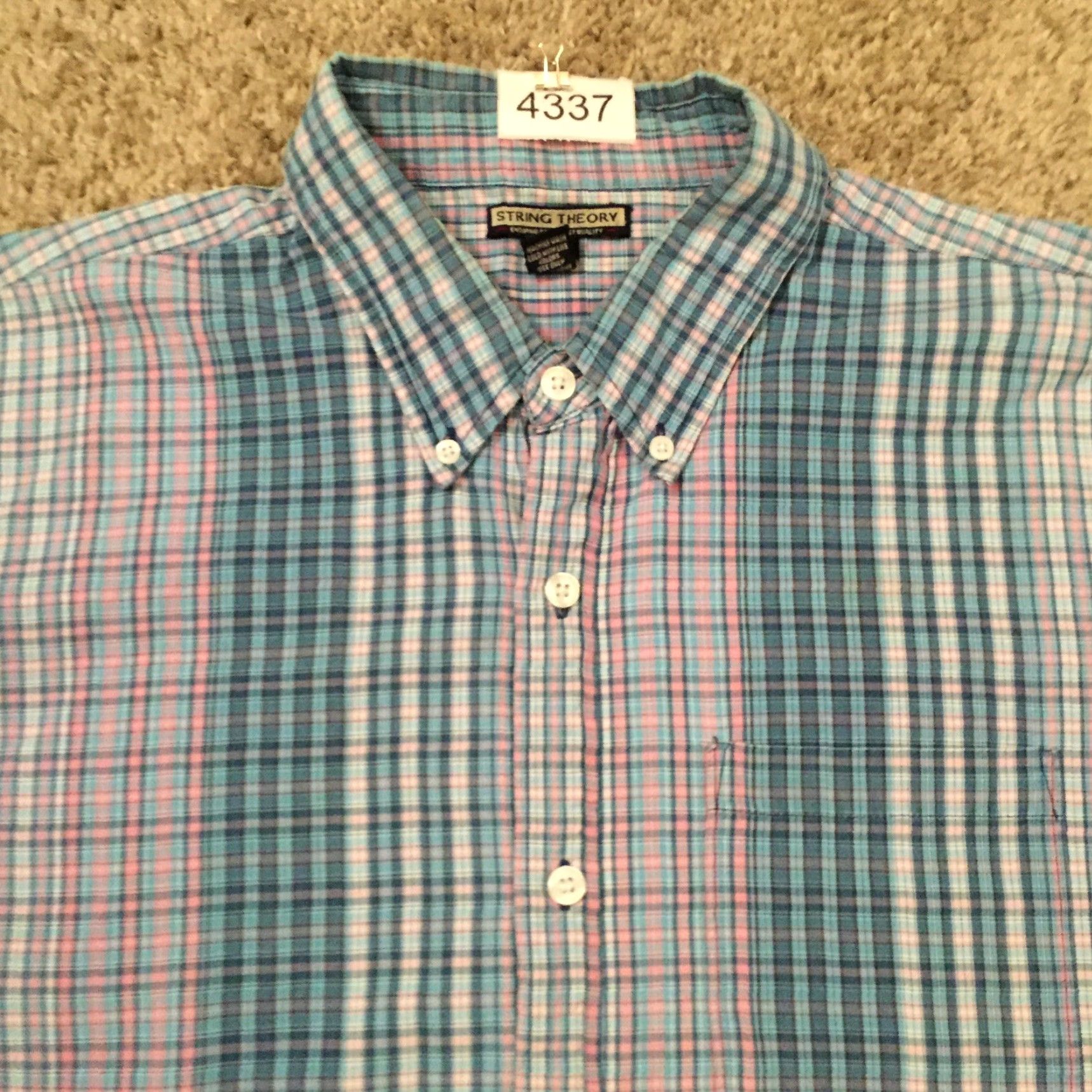 Theory String Theory Shirt Mens XL Button-Up Size US XL / EU 56 / 4 - 3 Thumbnail