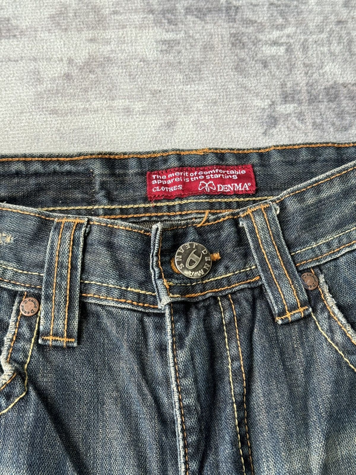 Japanese Brand Denma DF-7 Devil Flared Distressed Denim / GOA Style Size US 29 - 6 Thumbnail