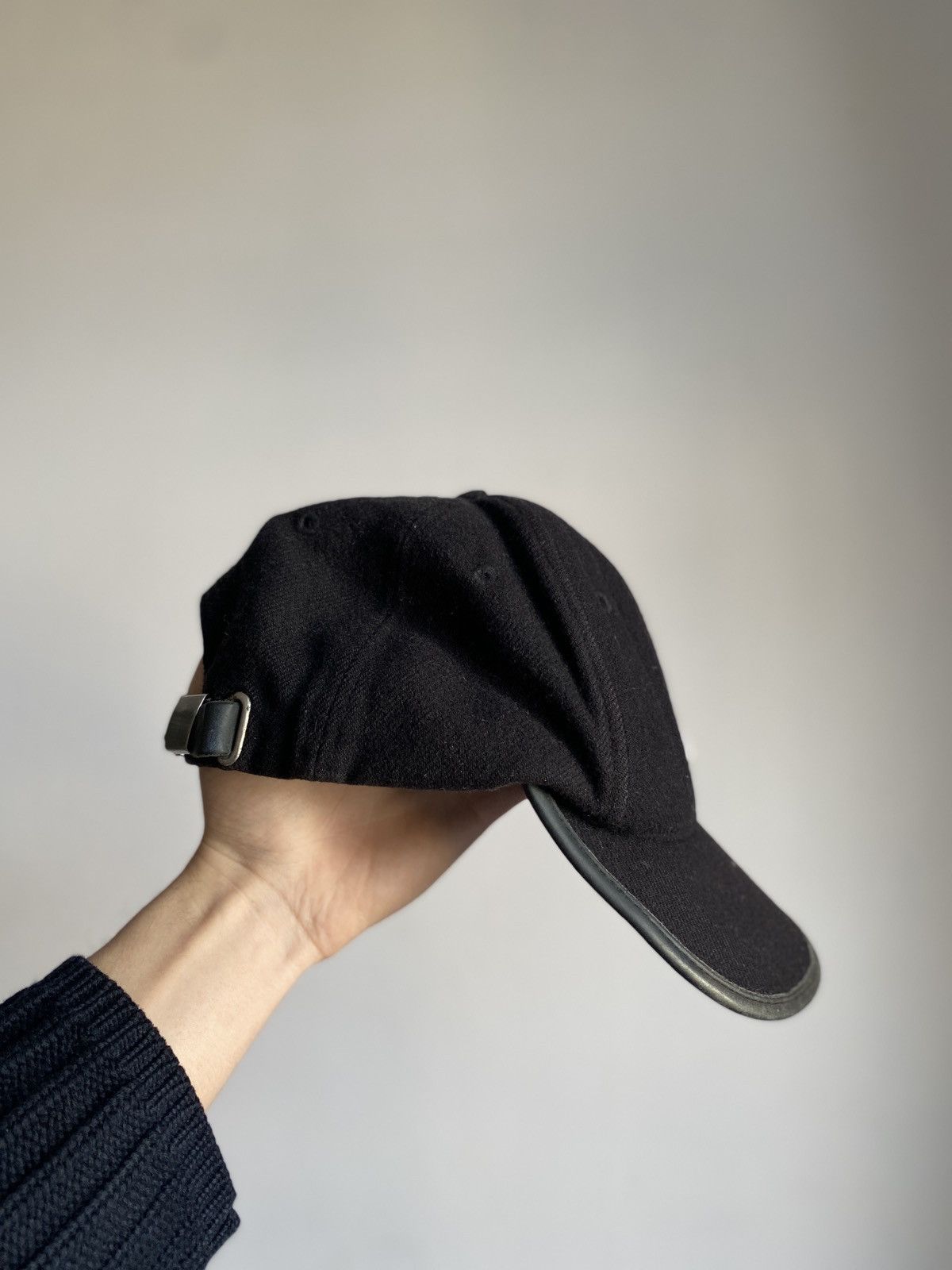 Nike × Vintage Vintage Red Tag Nike Black Leather Cap 5-Panel Size ONE SIZE - 4 Thumbnail