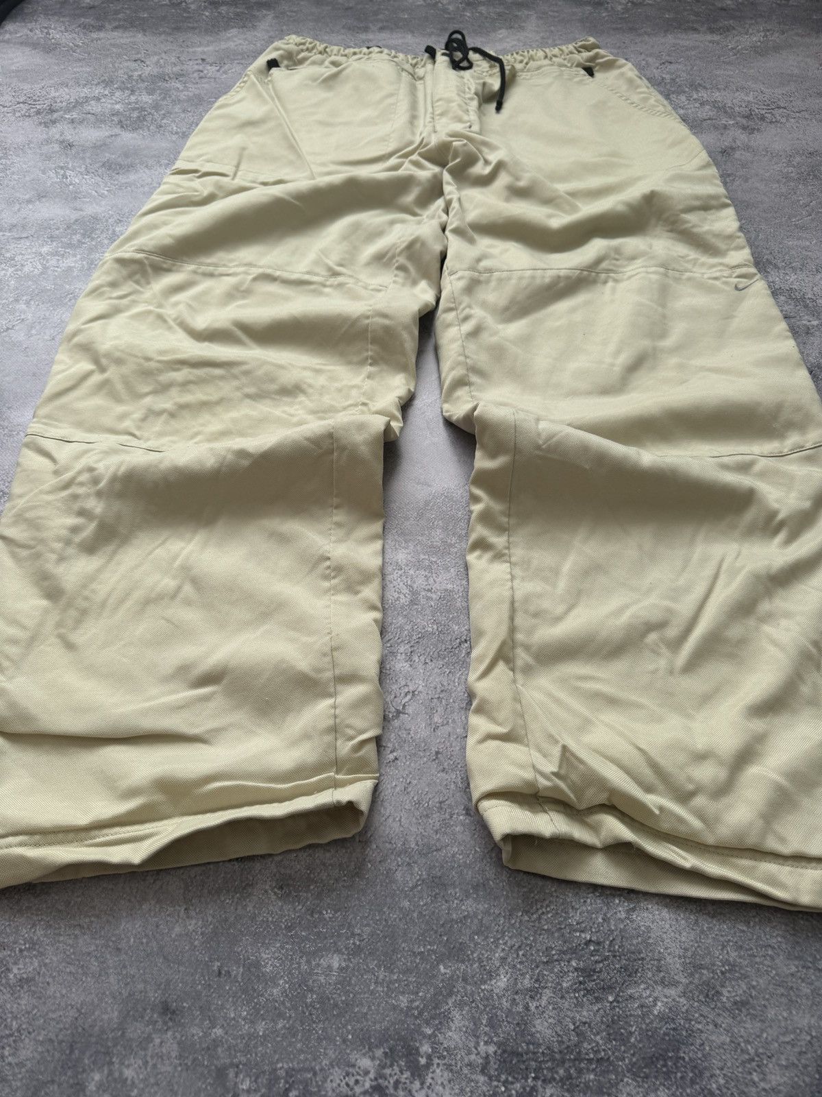 Nike × Vintage Crazy Vintage 90s Nike Baggy Fleece Pants Beige Size L Size US 34 / EU 50 - 2 Thumbnail