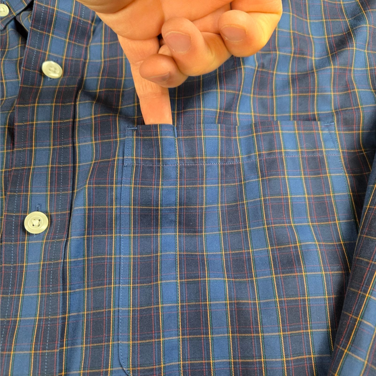 Duluth Trading Company Duluth Blue Checkered Plaid Button Down Shirt Size XL Size US XL / EU 56 / 4 - 4 Thumbnail