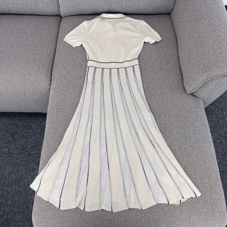 Loro Piana LORO PIANA American beige wool knitted embroidered dress Size XS / US 0-2 / IT 36-38 - 2 Thumbnail