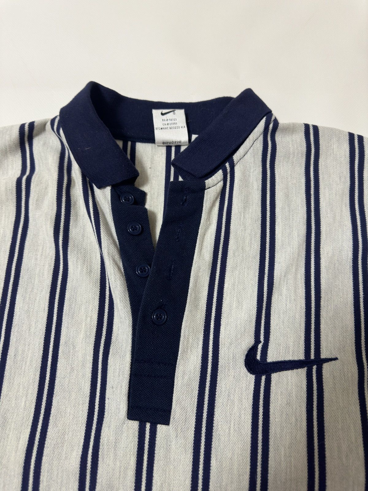 Nike × Vintage Vintage 90s Nike Rugby Polo Longsleeve Striped Y2K ACG Size US XXL / EU 58 / 5 - 4 Thumbnail