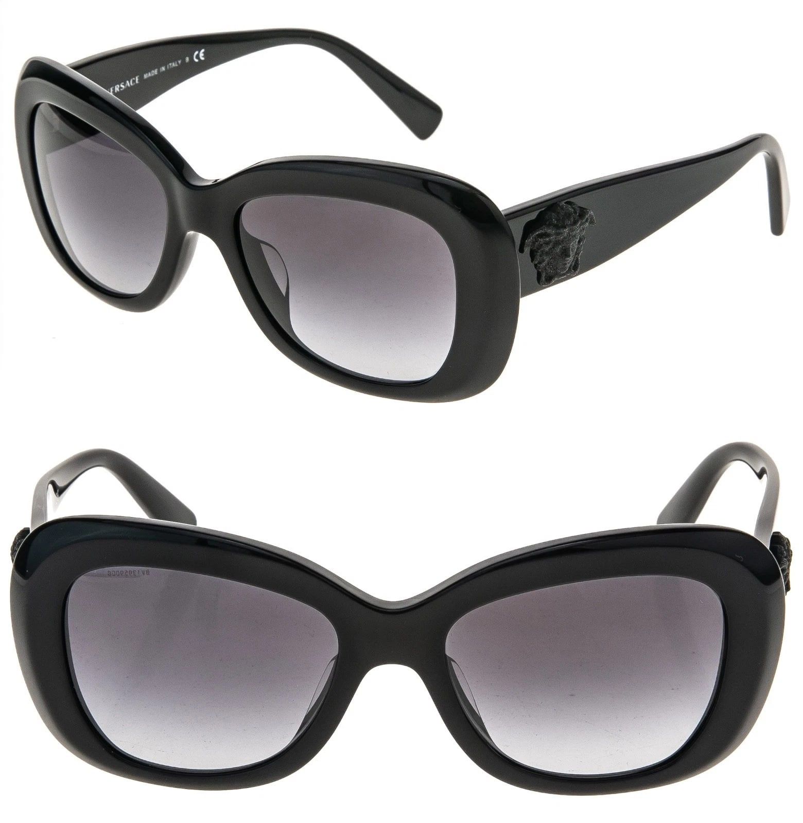 Versace VERSACE VE4317A 4317 Oval Classic Sunglasses Black Glitter Size ONE SIZE - 1 Thumbnail