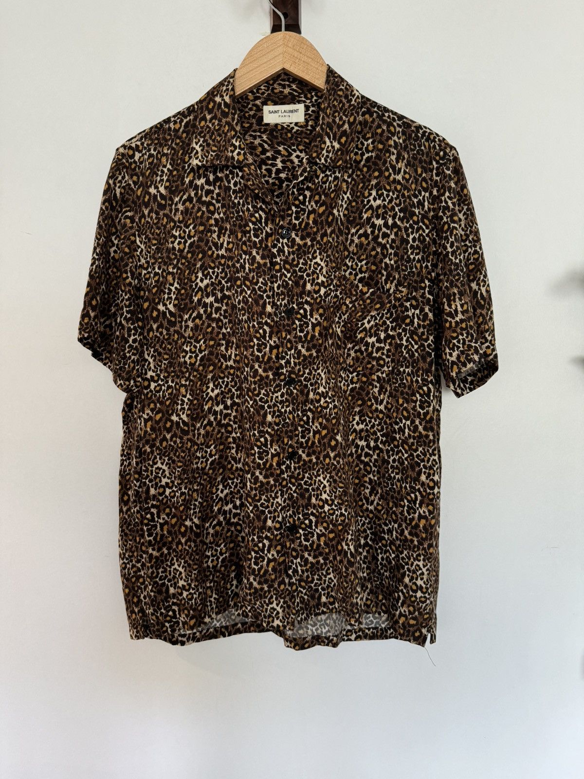 Saint Laurent Paris SS15 Leopard Viscoe Shirt Size US S / EU 44-46 / 1 - 1 Thumbnail