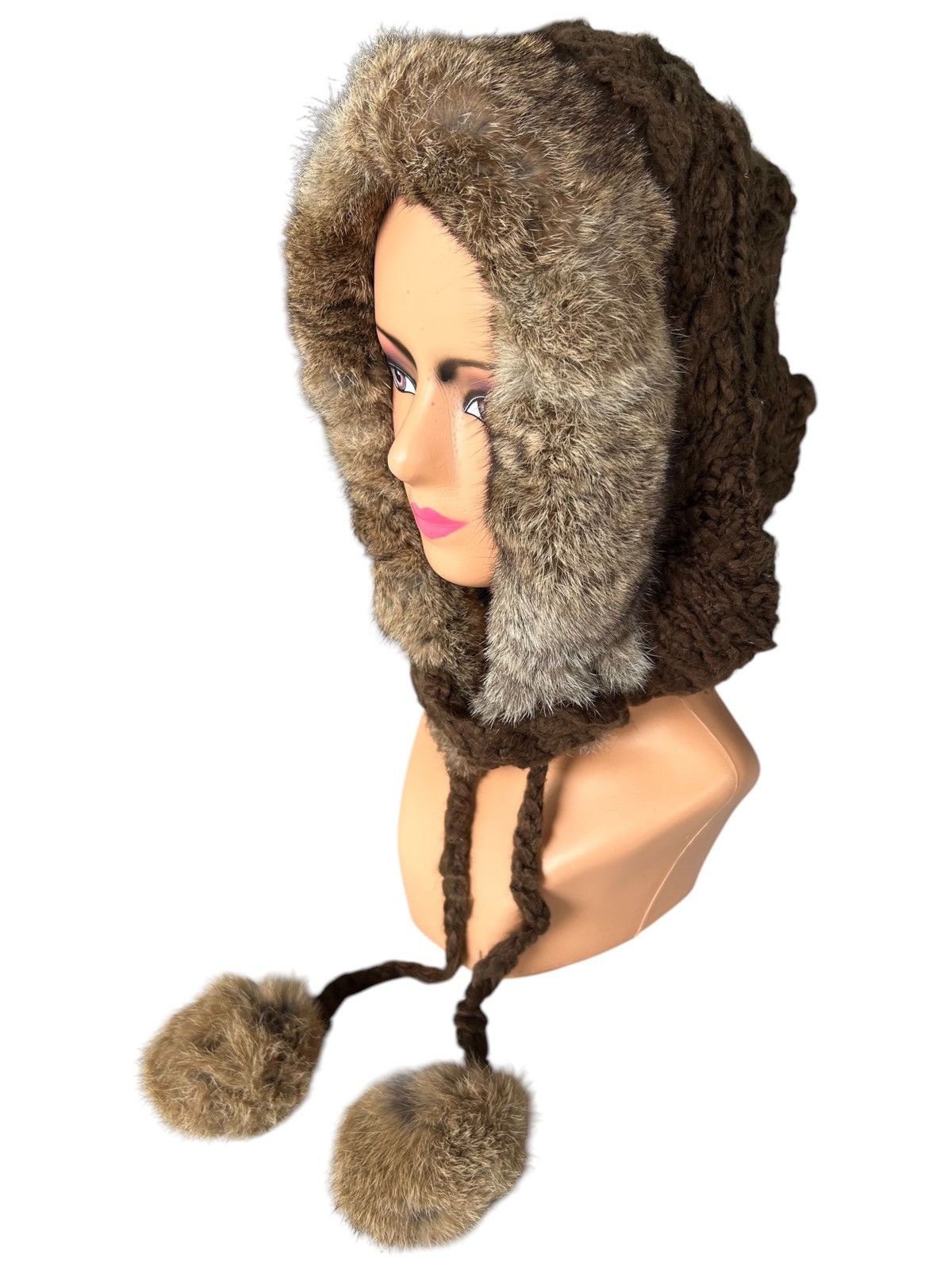 Japanese Brand × Kapital × Vintage Japanese Brand Overide Knitt Fur Big Beanie Hats Size ONE SIZE - 1 Thumbnail