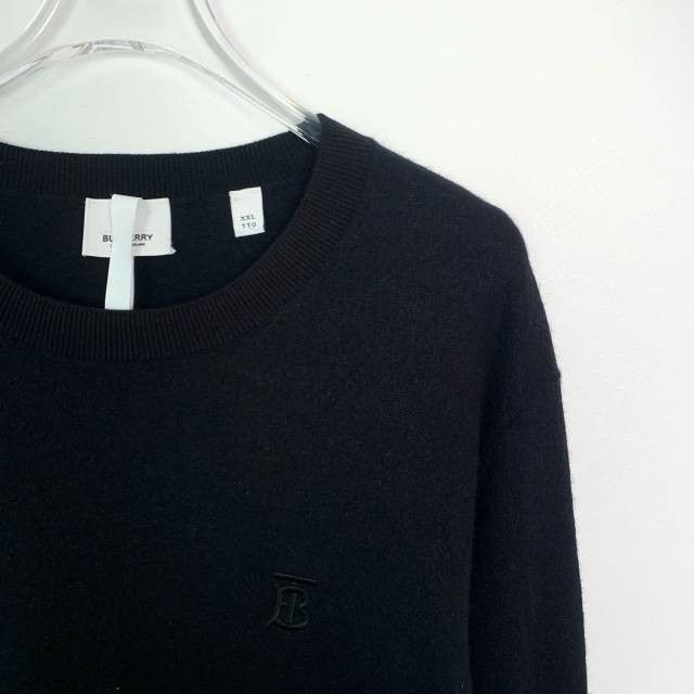 Burberry Burberry Black TB Logo Wool Sweater (Size XXL) Size US XXL / EU 58 / 5 - 7 Thumbnail