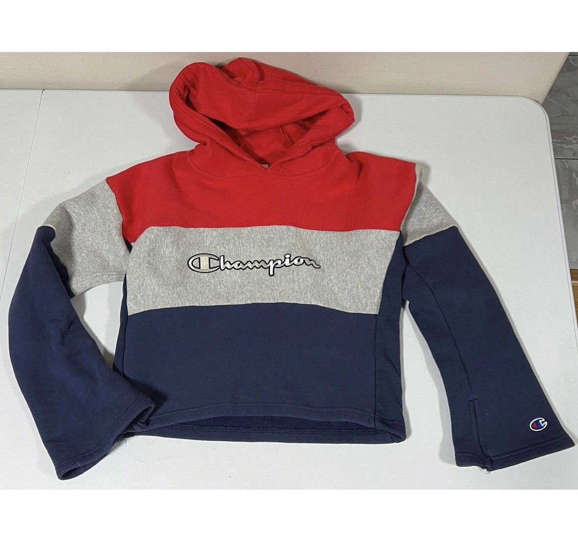 Champion Champion Red Navy Blue Pullover Sweatshirt Hoodie Size S ♥️ Size S / US 4 / IT 40 - 2 Thumbnail