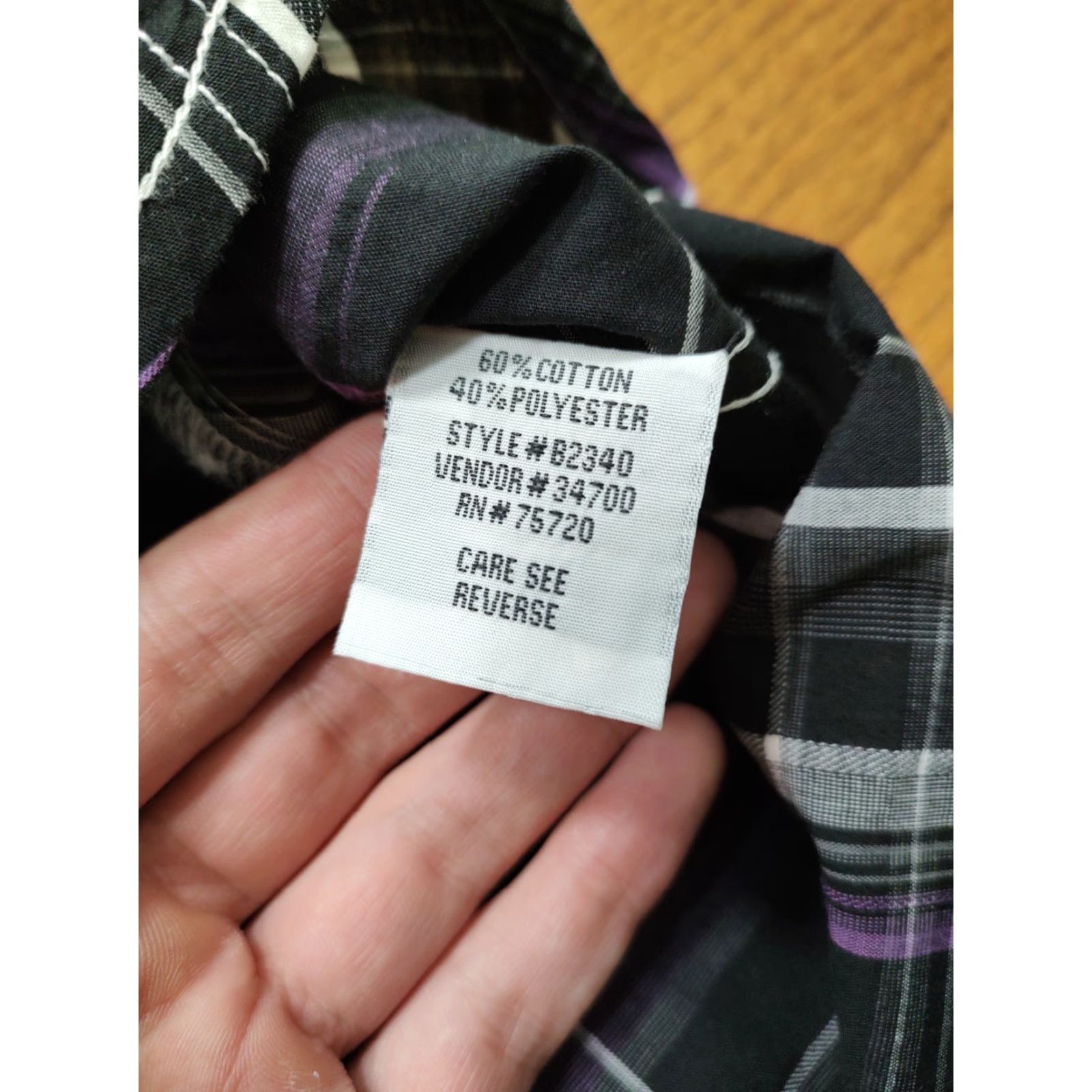 Vintage BKE Shirt Mens XL Black Pearl Snap Long Sleeve Plaid Western Casual Size US XL / EU 56 / 4 - 7 Thumbnail
