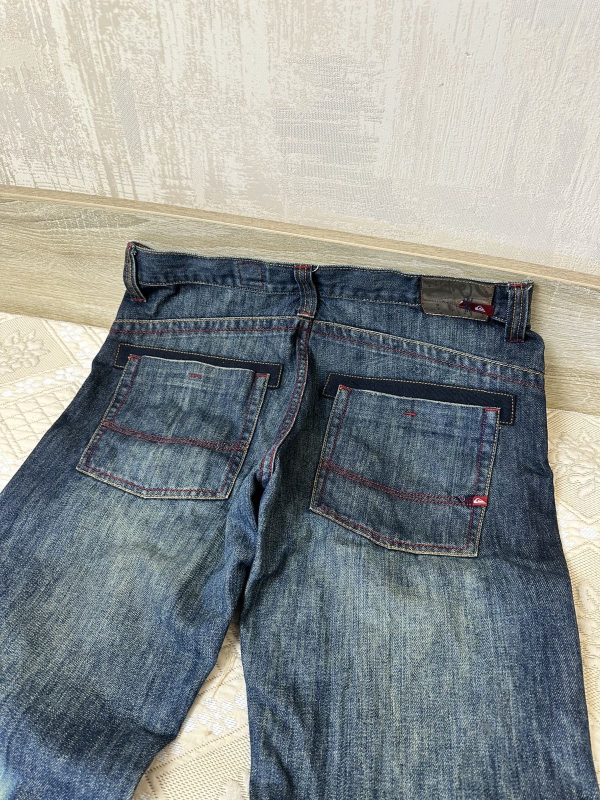 Quiksilver 🔥 Quiksilver Rare Vintage Faded Washed Denim Jeans Pants Y2K Size US 34 / EU 50 - 3 Thumbnail
