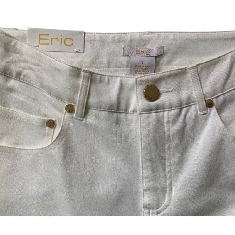 Other JENNY Women's Sz XS Capri Jeans White Tummy Control Mid-Rise Size 28" / US 6 / IT 42 - 2 Thumbnail