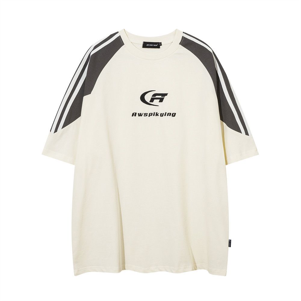 Japanese Brand × Vintage Japanese retro letter embroidery matching T-shirt loose Size US L / EU 52-54 / 3 - 1 Thumbnail