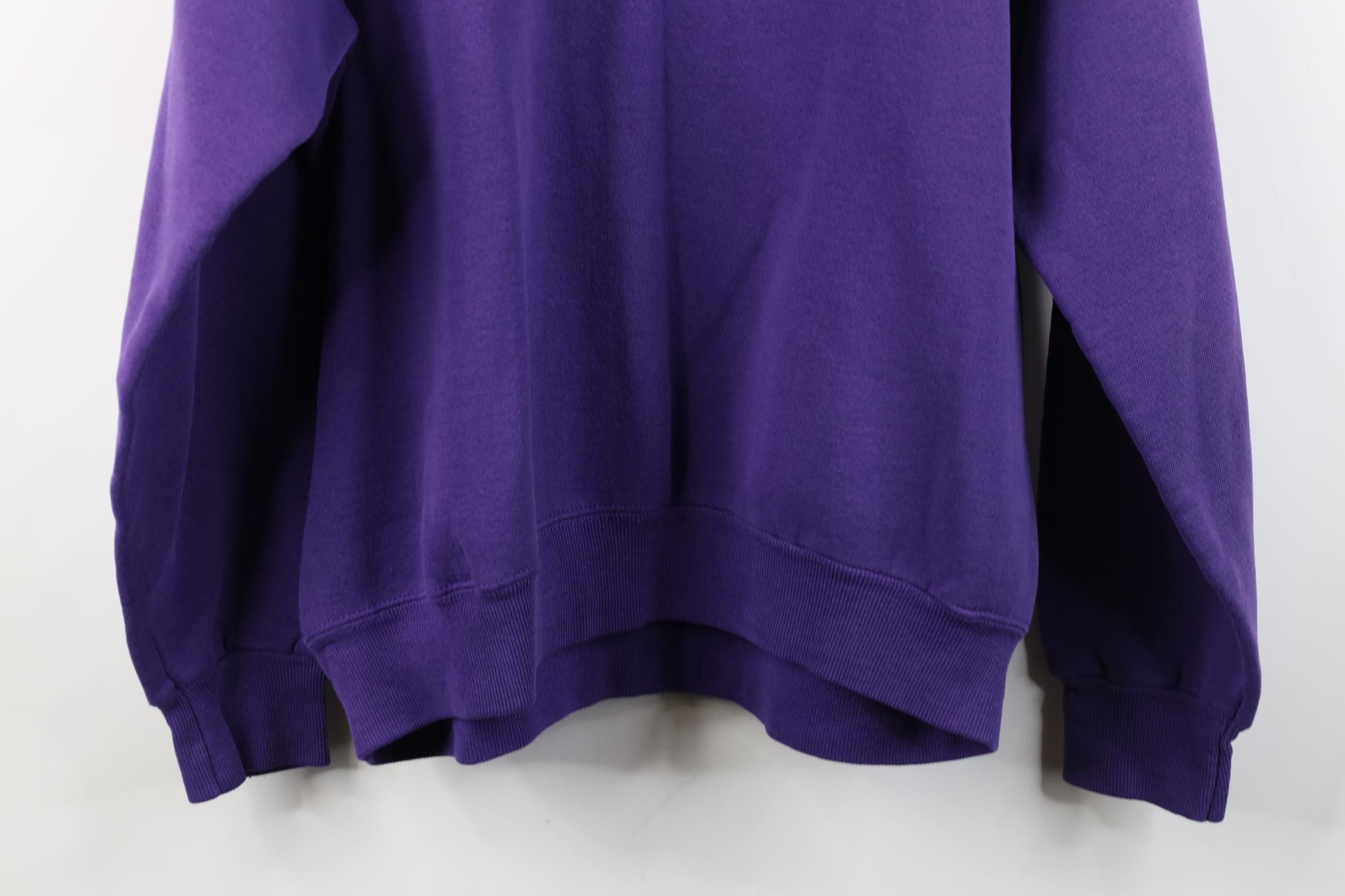 Vintage Vintage 90s Streetwear Heavyweight Sweatshirt Purple USA Size XL / US 12-14 / IT 48-50 - 14 Thumbnail