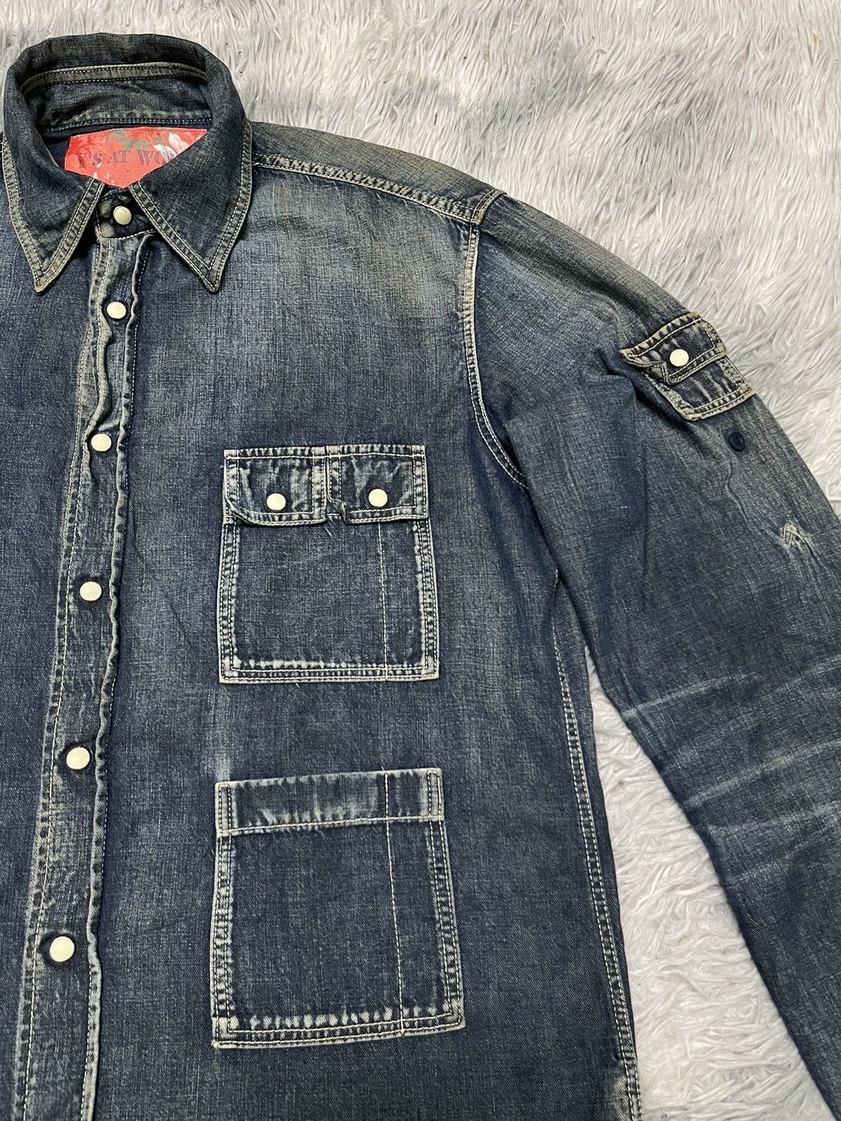 Yohji Yamamoto 90s YOHJI YAMAMOTO DENIM BUTTON UP RARE Size US L / EU 52-54 / 3 - 5 Thumbnail