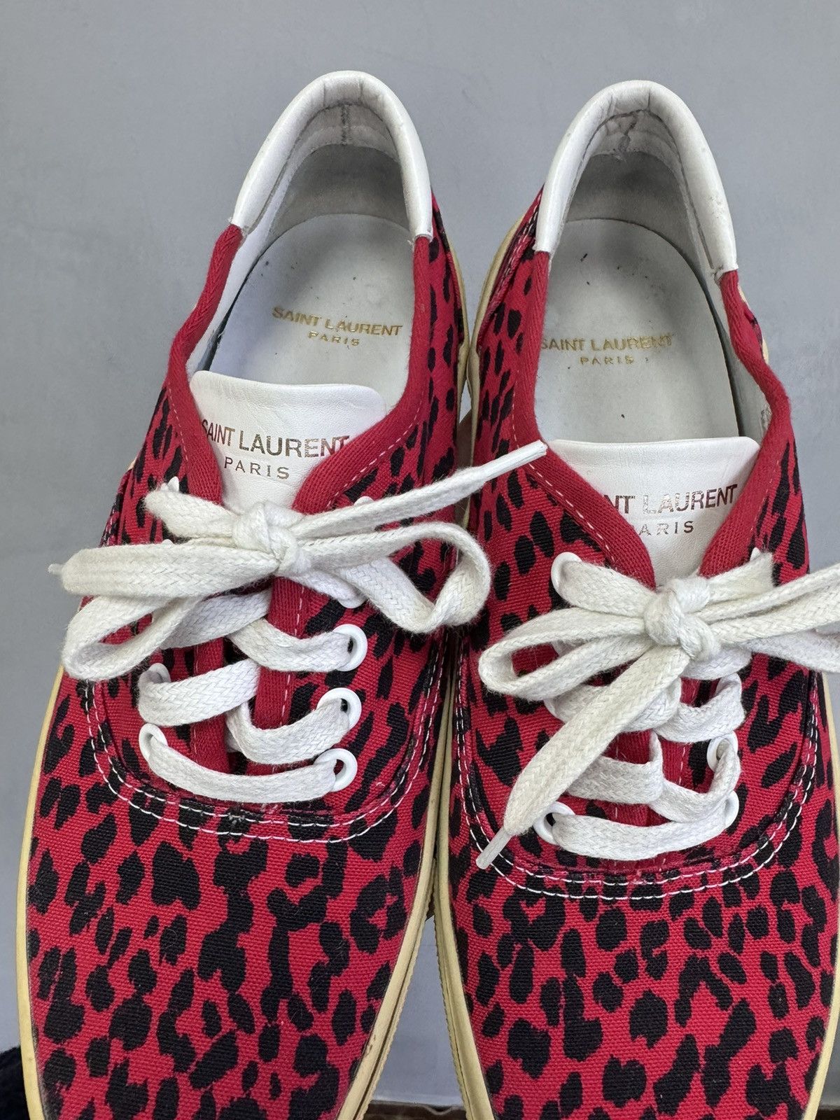 Yves Saint Laurent Saint Laurent Paris LEOPARD STREET Low-Top Sneakers Size US 9 / IT 39 - 3 Thumbnail