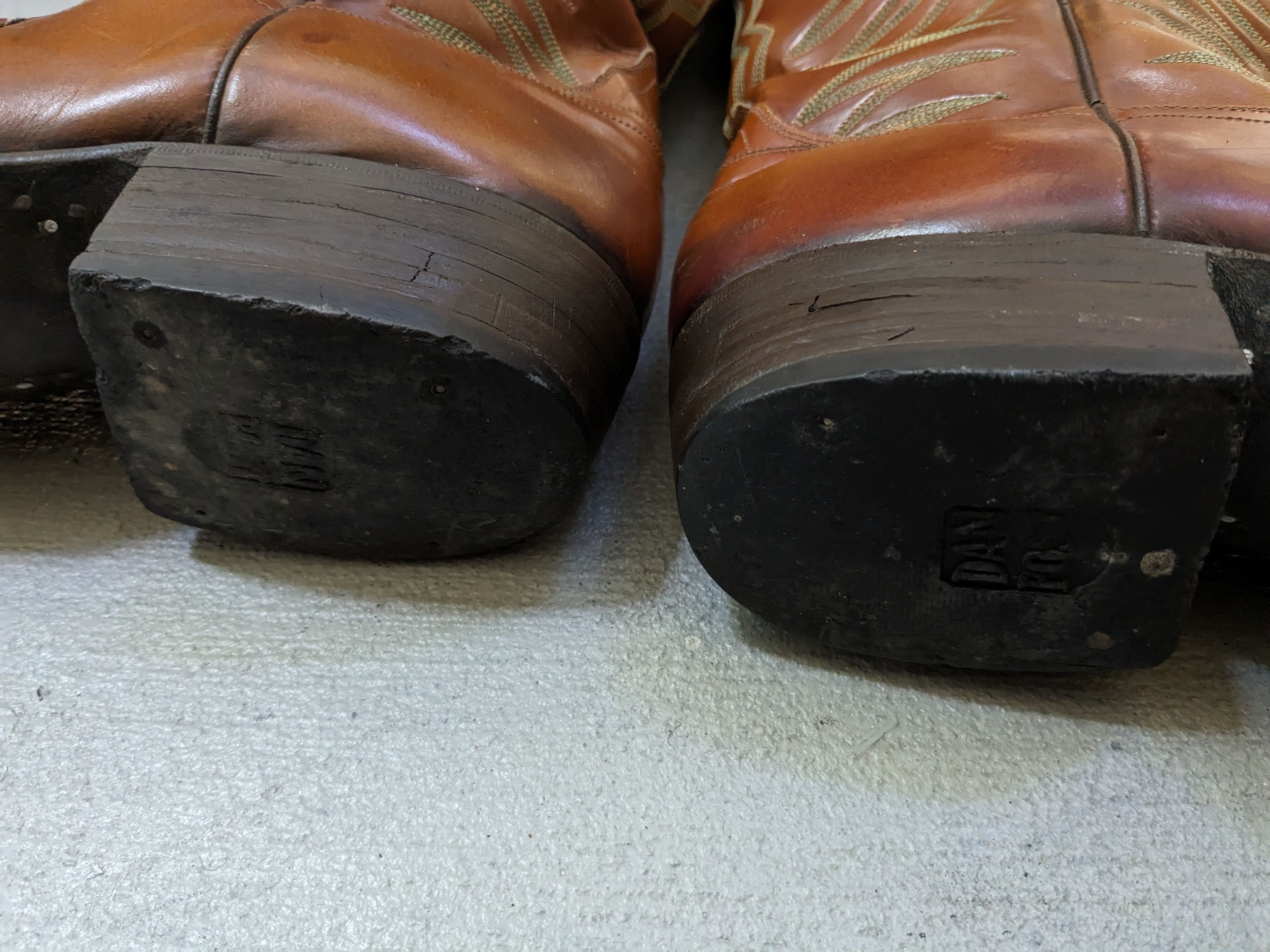 Genuine Leather Vintage Cowboy Boots Brown Size 9 Western Botas Size US 9 / EU 42 - 18 Thumbnail
