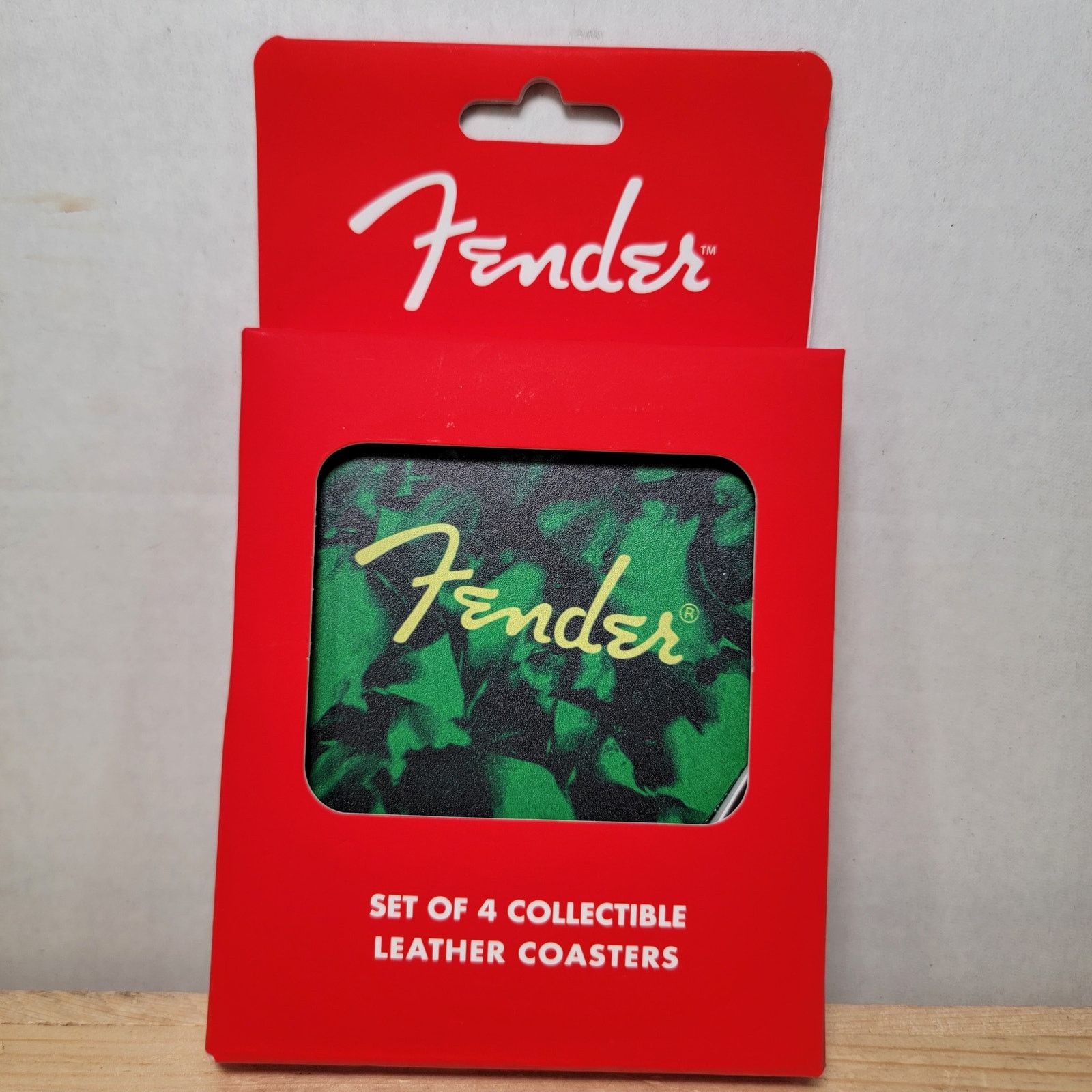 Fender Set of 4 FENDER Multi-Color Collectible Leather Coasters NEW Size ONE SIZE - 4 Thumbnail