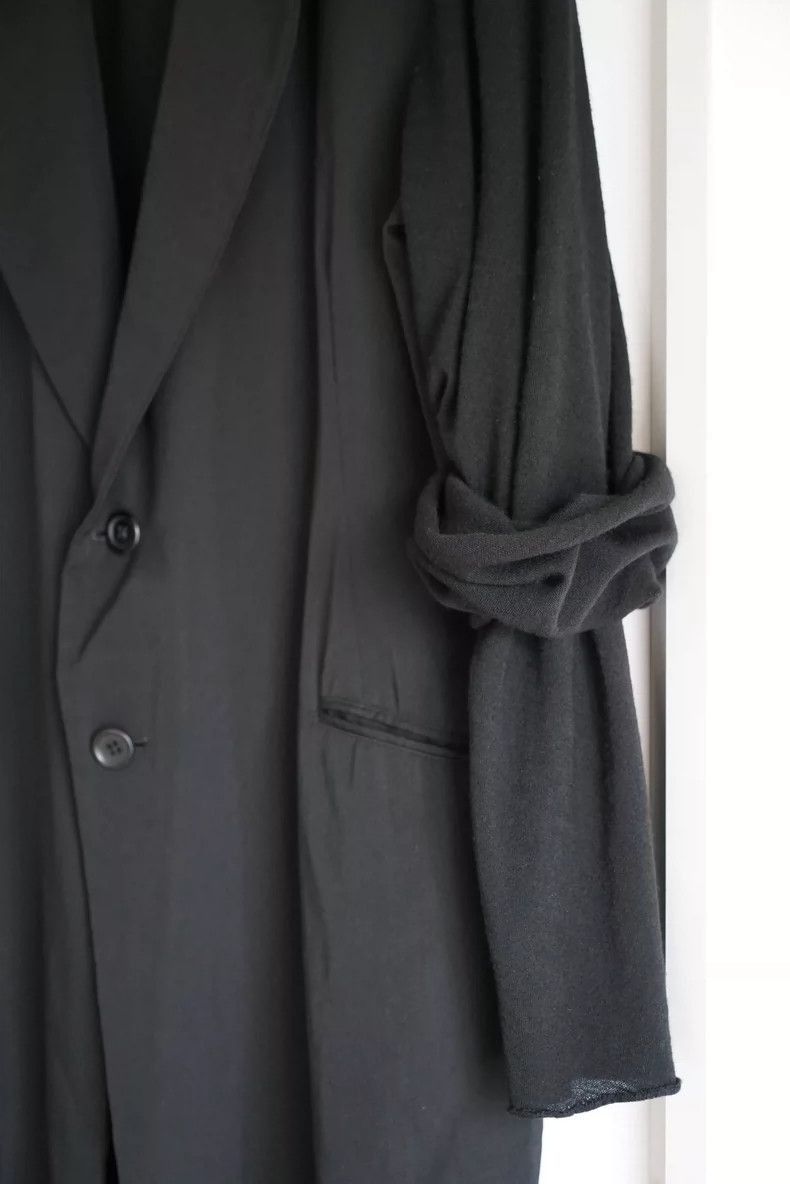 Yohji Yamamoto Yohji Yamamoto Yohji Yamamoto Wool Coat with Unique Sleeve Size US S / EU 44-46 / 1 - 4 Thumbnail