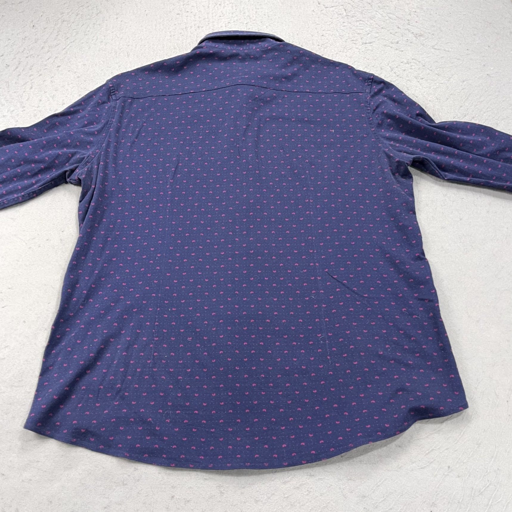 Vintage Buttercloth Mens Shirt Large Blue Regular Geometric Cotton Casual Button-Up Size US L / EU 52-54 / 3 - 6 Thumbnail