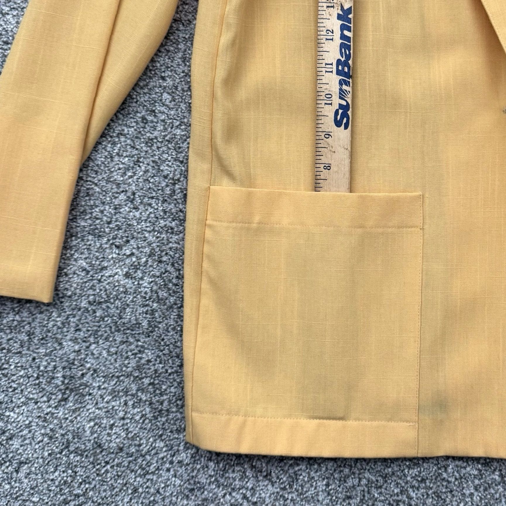 Vintage Sag Harbor Blazer Women Size 10 Vintage 90s Y2k Office Preppy Lightweight Jacket Notch Lapel Solid Yellow Midwest? (No) Size L / US 10 / IT 46 - 8 Thumbnail
