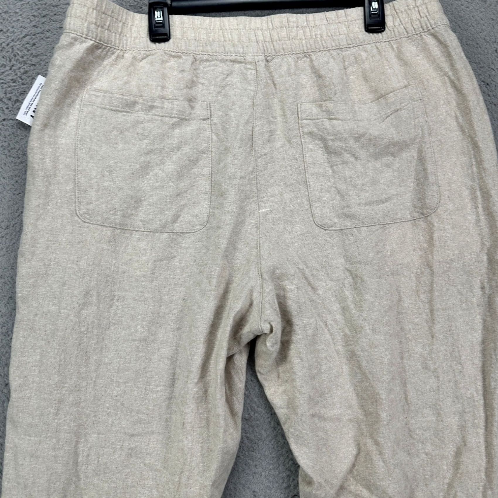 Old Navy Old Navy Womens Pants XL Beige Comfort Stretch Waistband Linen Blend NEW Size 40" / US 18 - 3 Thumbnail