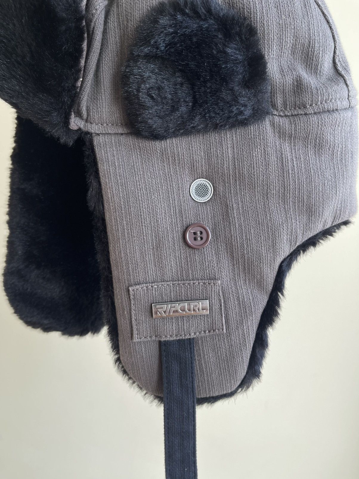 Rip Curl Faux Fur Trapper Aviator Bomber Trooper Hat Vintage Y2K 2000 Size ONE SIZE - 6 Thumbnail