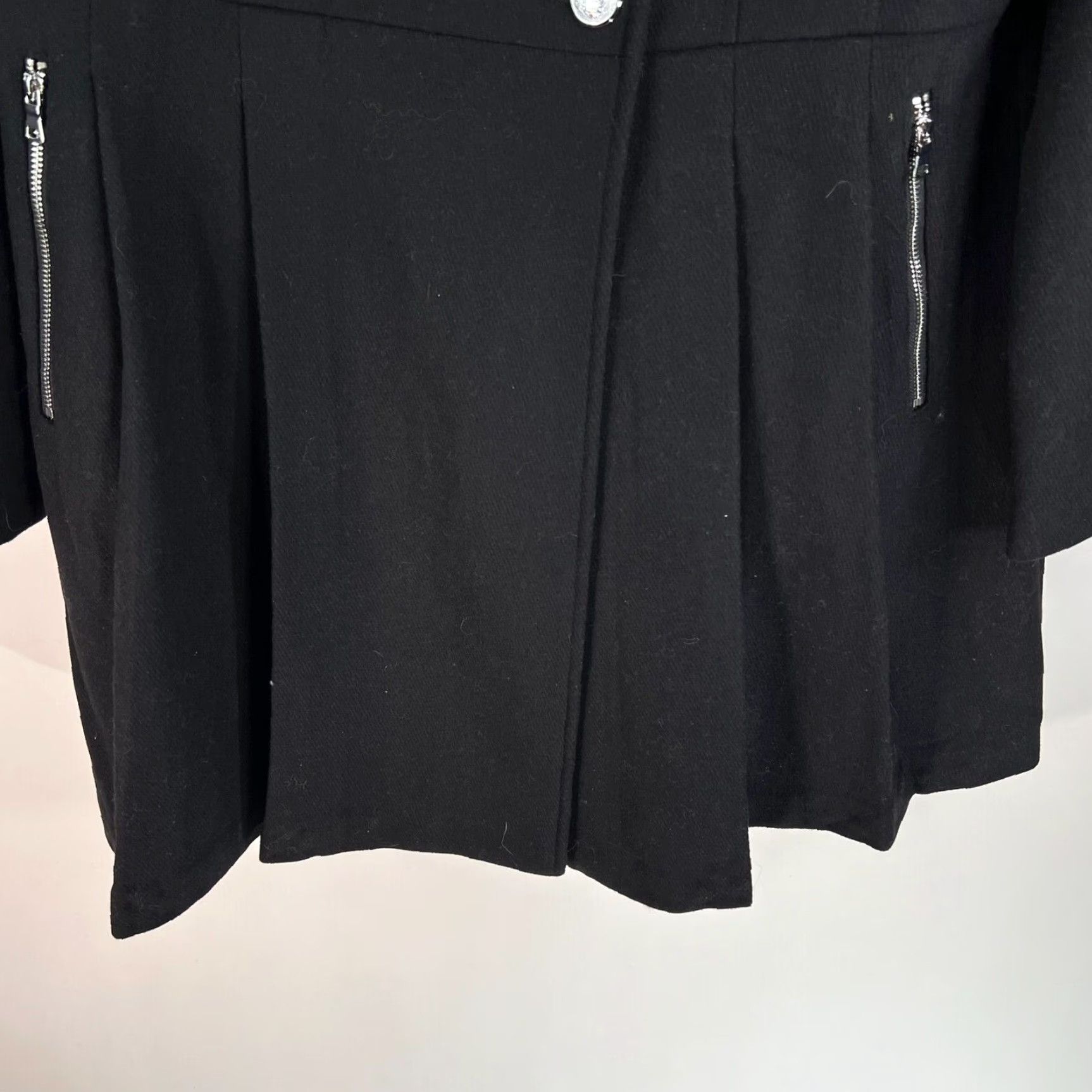 Liz Claiborne VINTAGE Liz Claiborne Coats, Jackets & Vests Wool Blend Peacoat Black XL Woman LIZ CLAIBORNE Wool Blend Peacoat Black XL Women Size XL / US 12-14 / IT 48-50 - 4 Thumbnail
