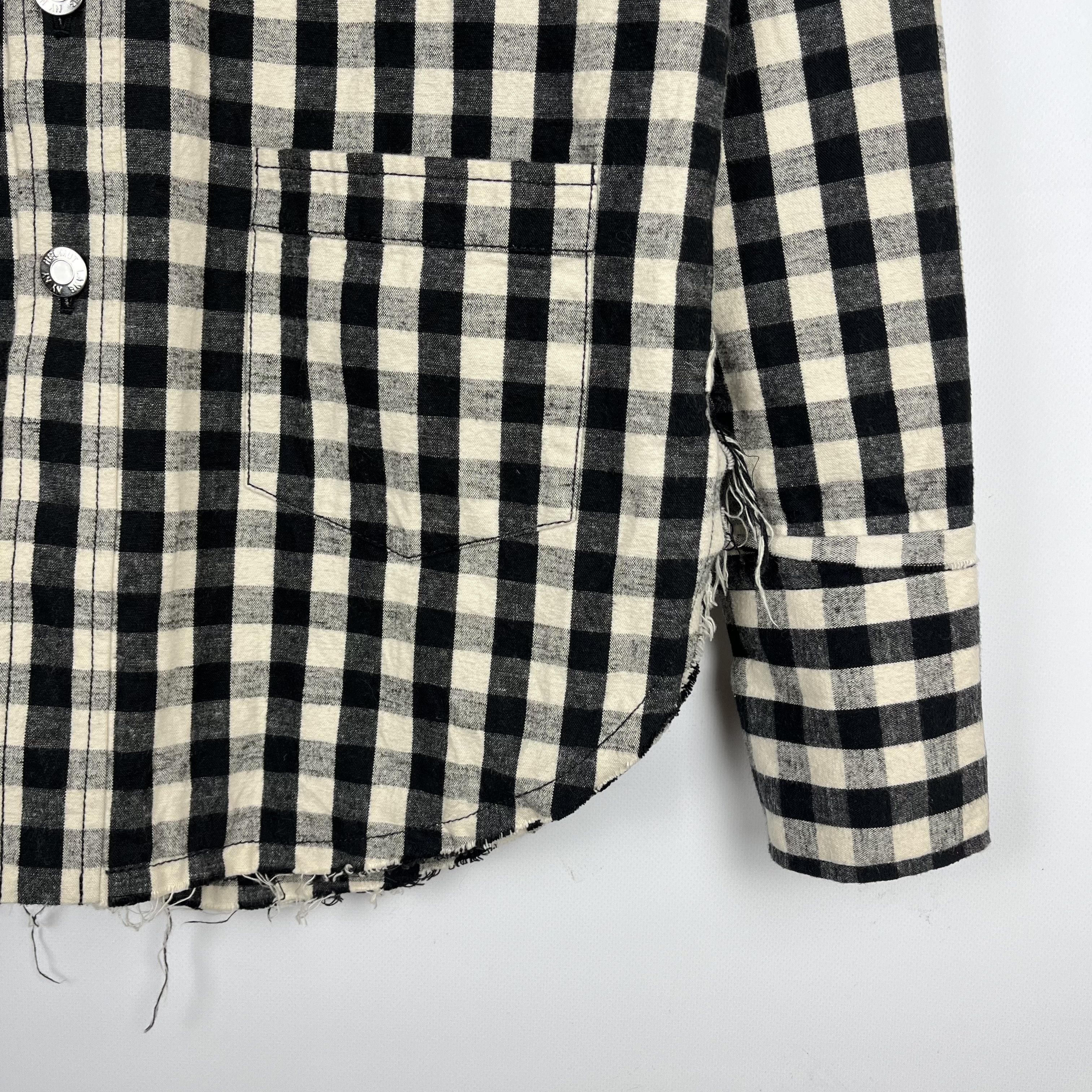 Helmut Lang Helmut Lang Oversized Gingham Flannel Overshirt Jacket Size XS / US 0-2 / IT 36-38 - 6 Thumbnail