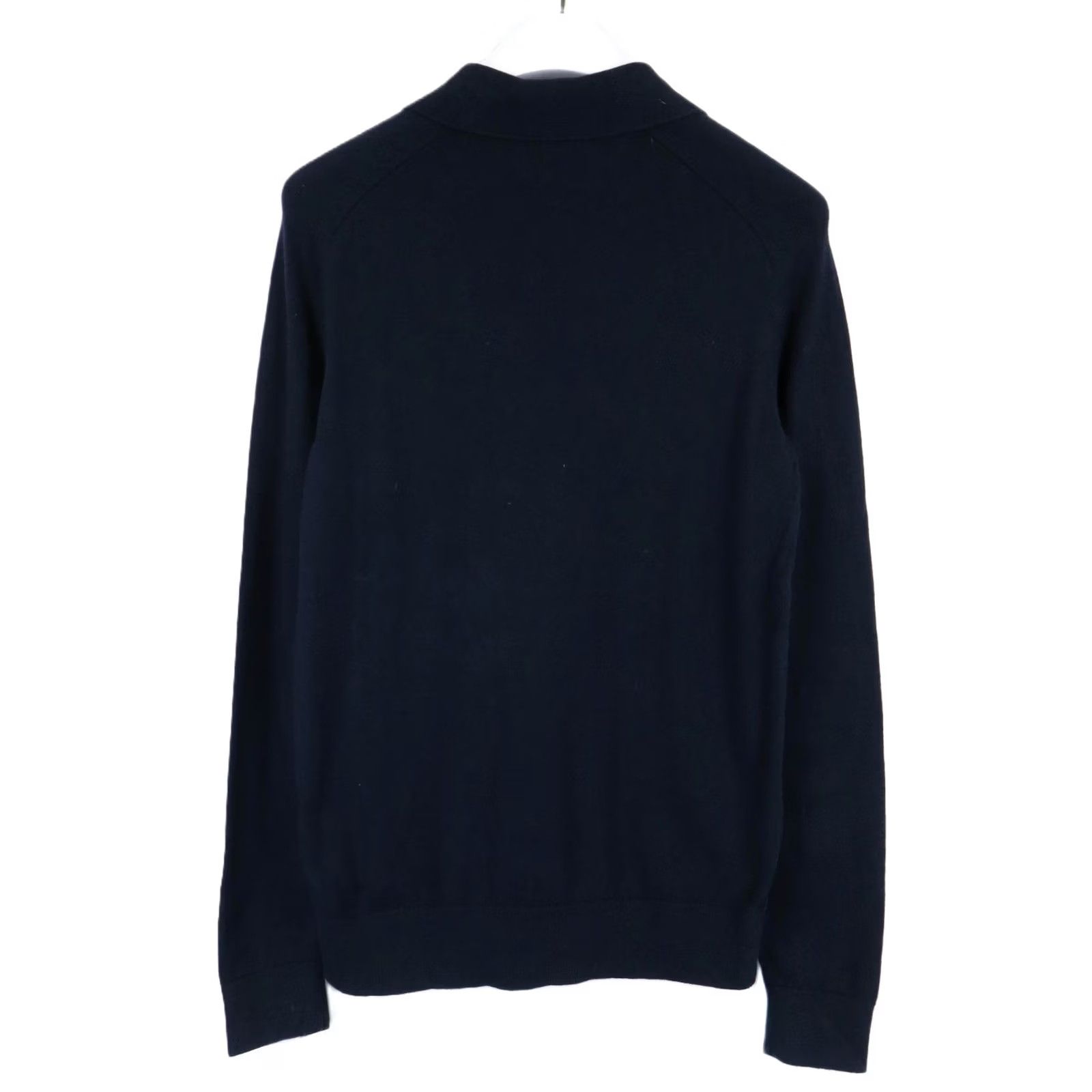 Arket ARKET Jumper SMALL Navy Blue Collared Knitted 1/4 Zip Linen Wool Blend Men's Size US S / EU 44-46 / 1 - 2 Thumbnail